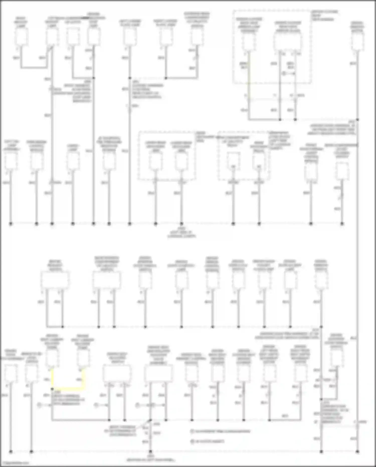 ELR Cadillac I facelift (2015-2016): Ground distribution circuit (4 of 6)