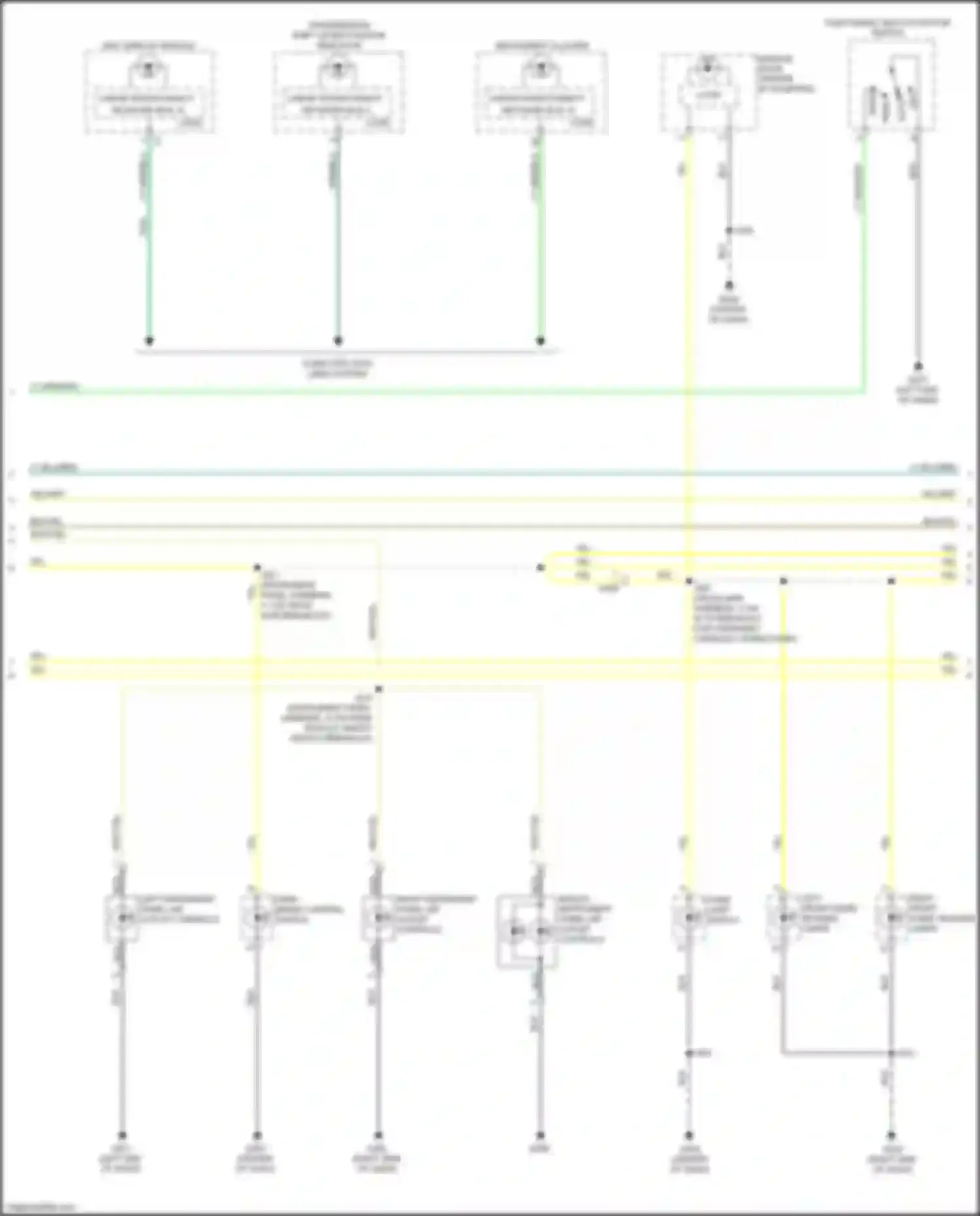 ELR Cadillac I facelift (2015-2016): Instrument illumination circuit (2 of 3)