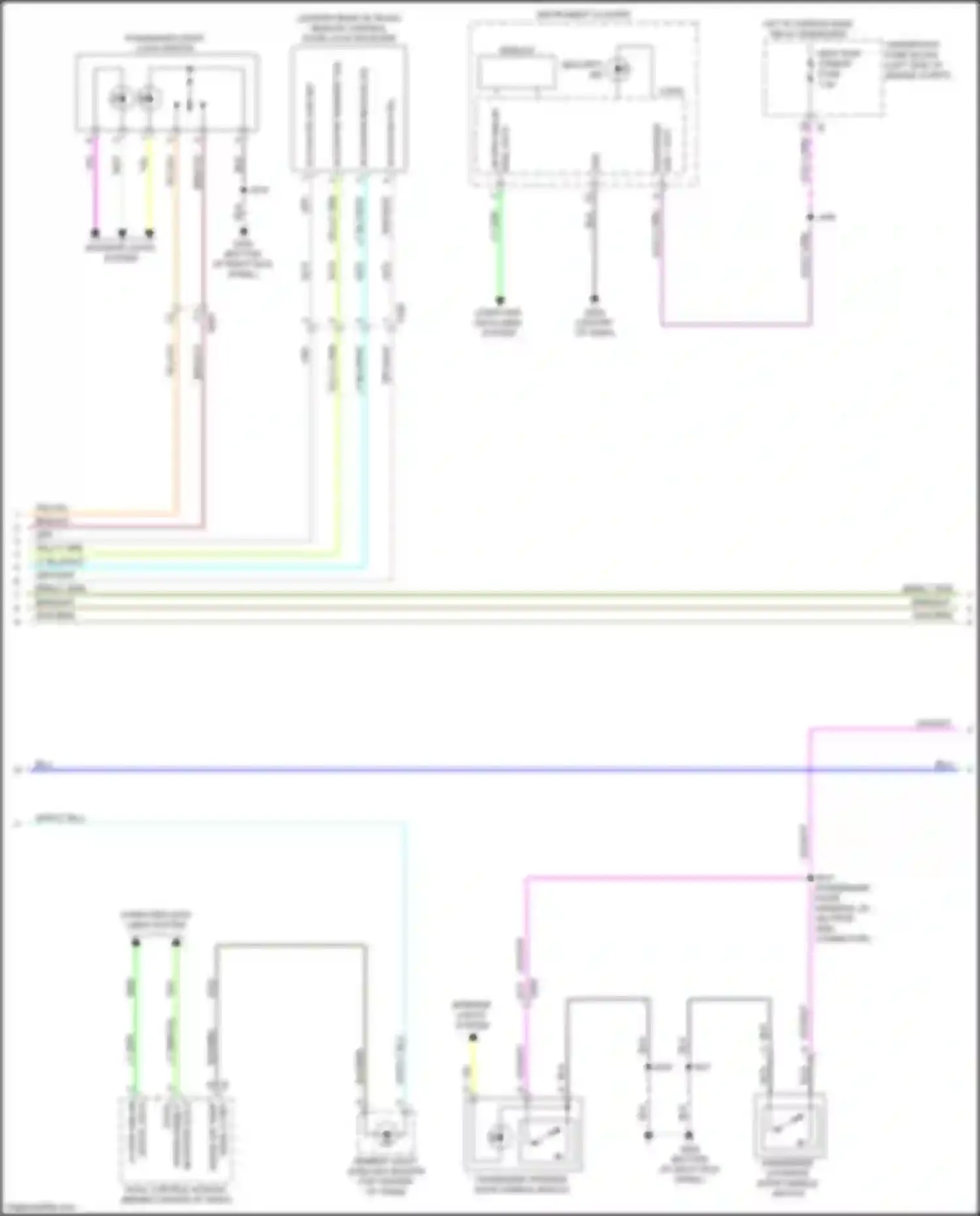ELR Cadillac I facelift (2015-2016): Power door locks circuit (3 of 4)