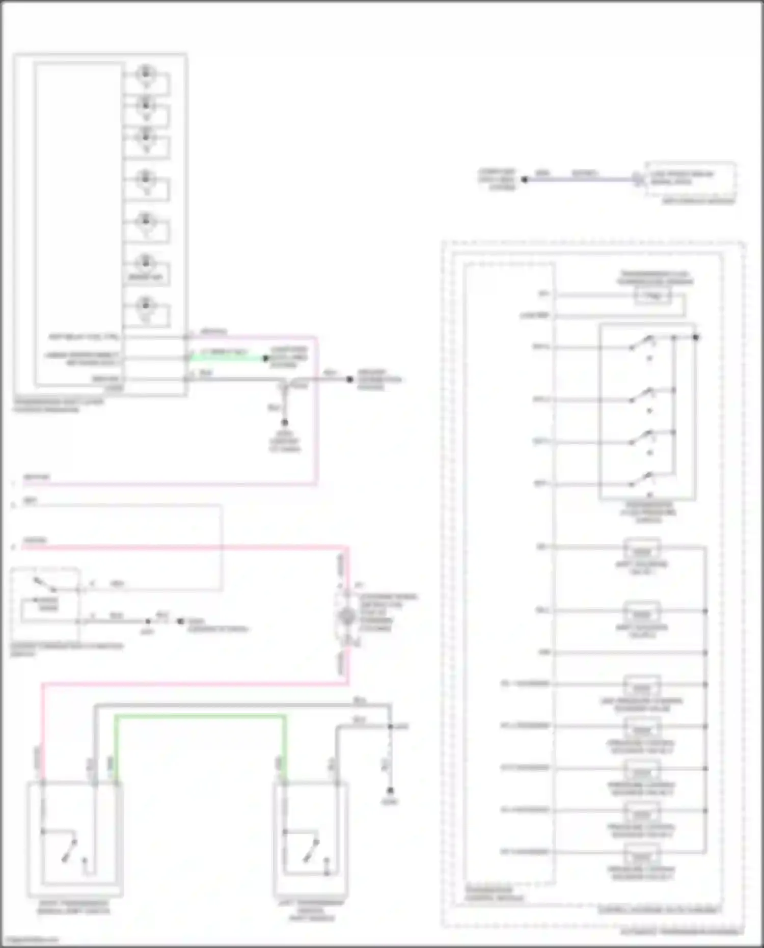 ELR Cadillac I facelift (2015-2016): Transmission circuit, except hybrid (2 of 2)