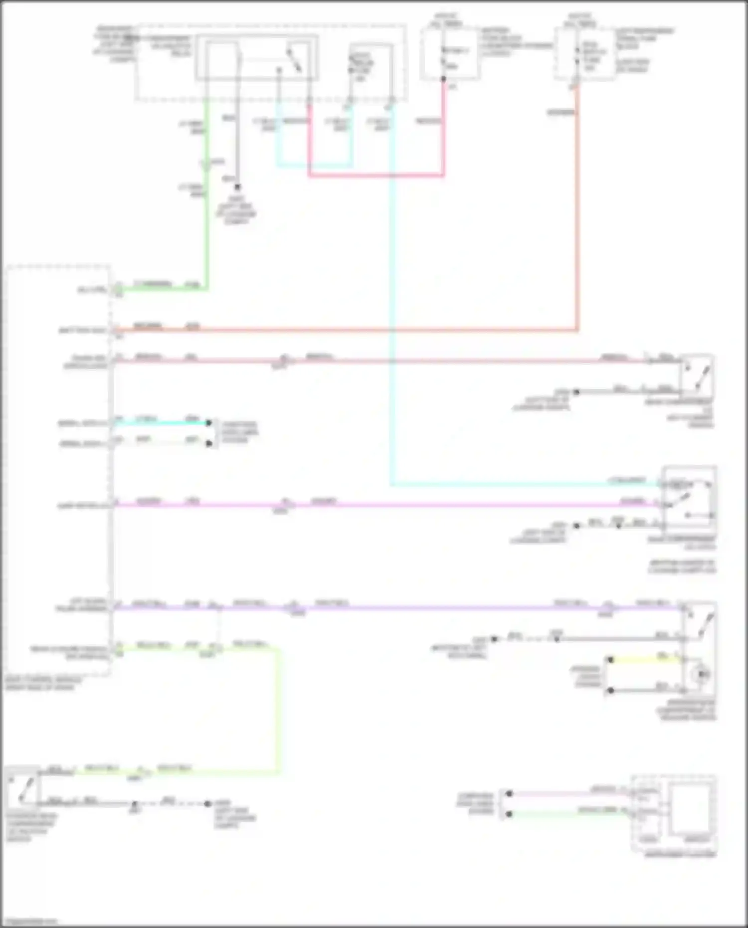 ELR Cadillac I facelift (2015-2016): Trunk release circuit