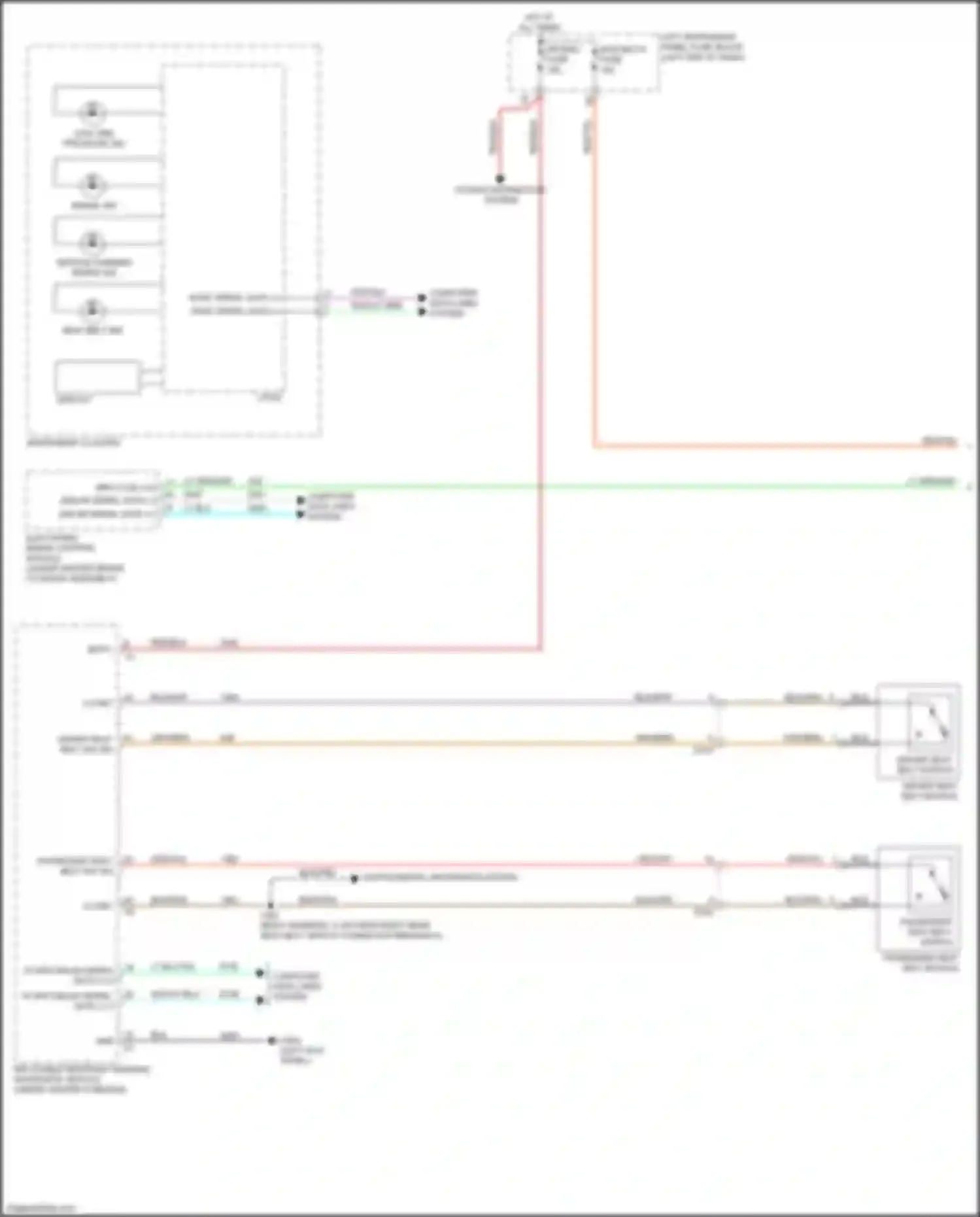 ELR Cadillac I facelift (2015-2016): Chime circuit (1 of 2)