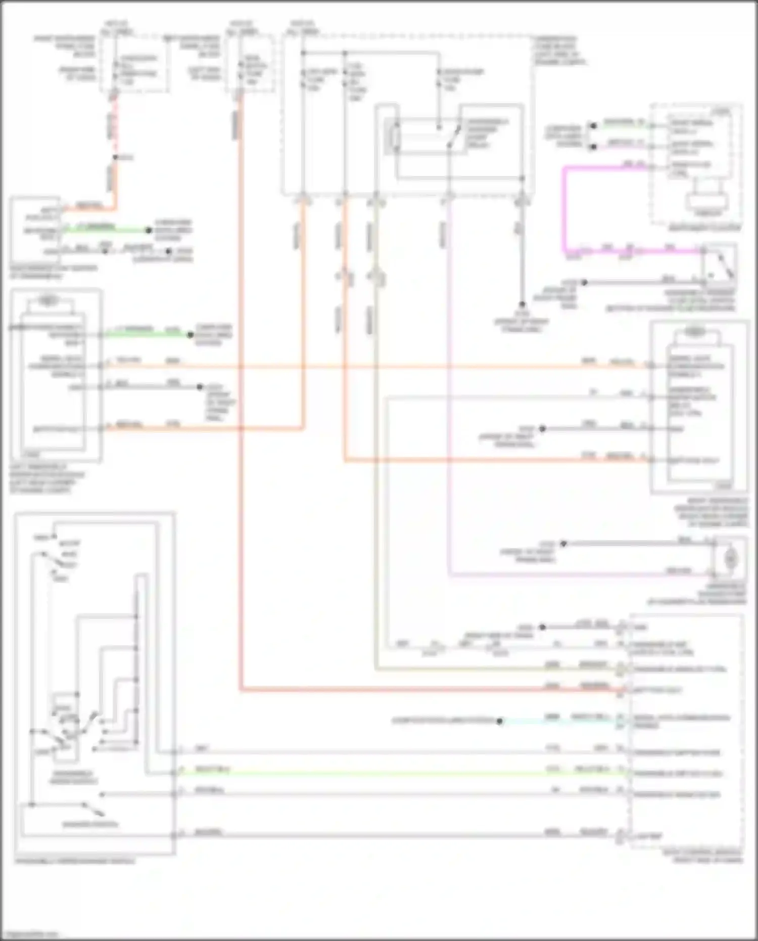 ELR Cadillac I facelift (2015-2016): Wiper/washer circuit