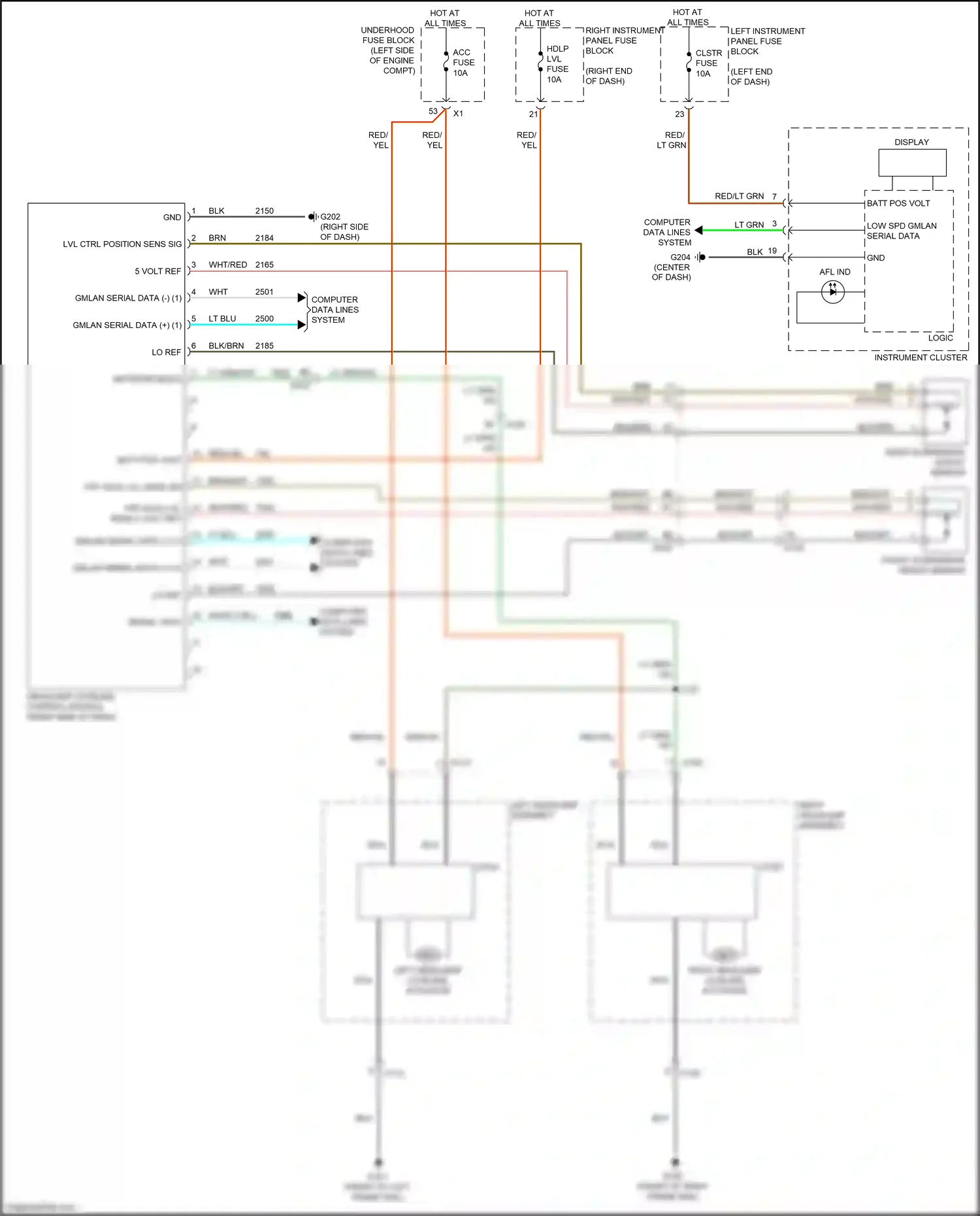 Cadillac ELR I facelift (2015-2016) computer data lines system wiring diagram  (21 of 74)