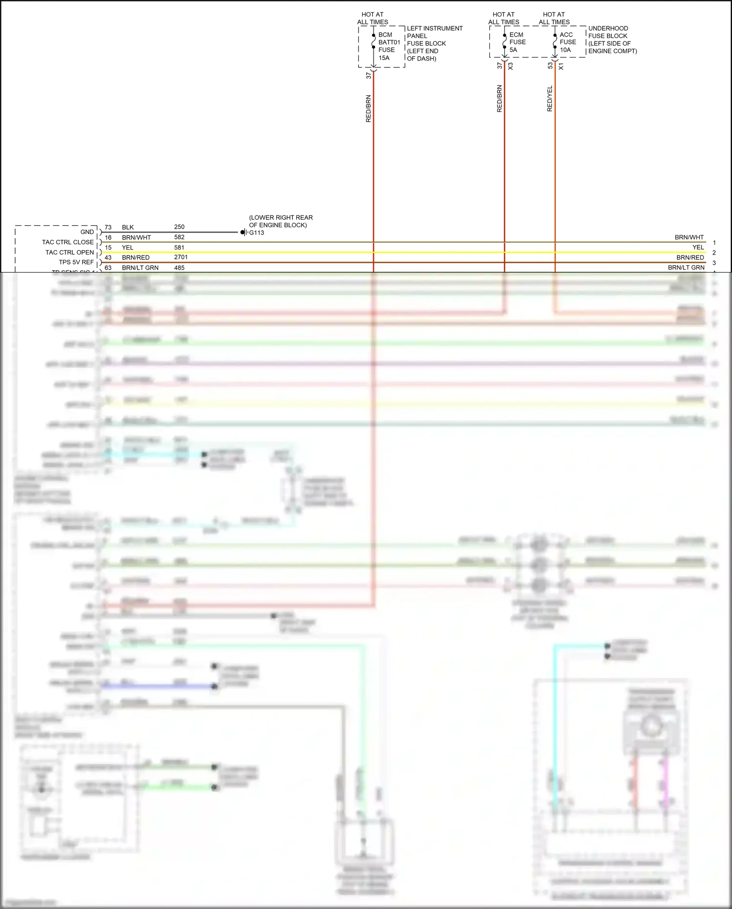 Cadillac ELR I facelift (2015-2016) engine control module wiring diagram  (3 of 11)