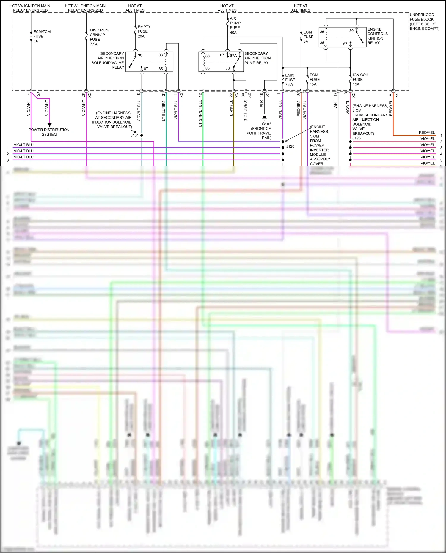 Cadillac ELR I facelift (2015-2016) engine control module wiring diagram  (9 of 11)