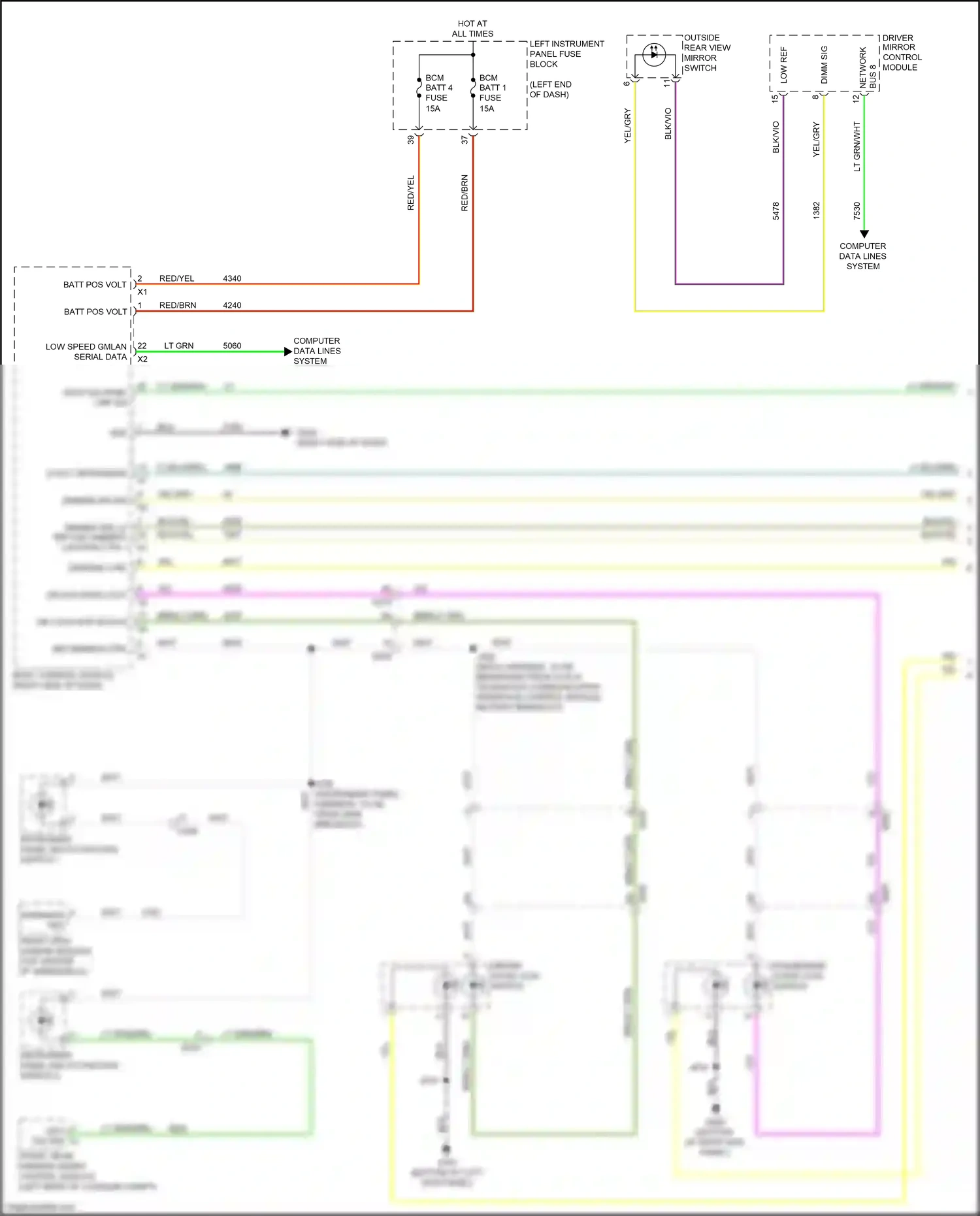 Cadillac ELR I facelift (2015-2016) front view camera module wiring diagram  (3 of 5)
