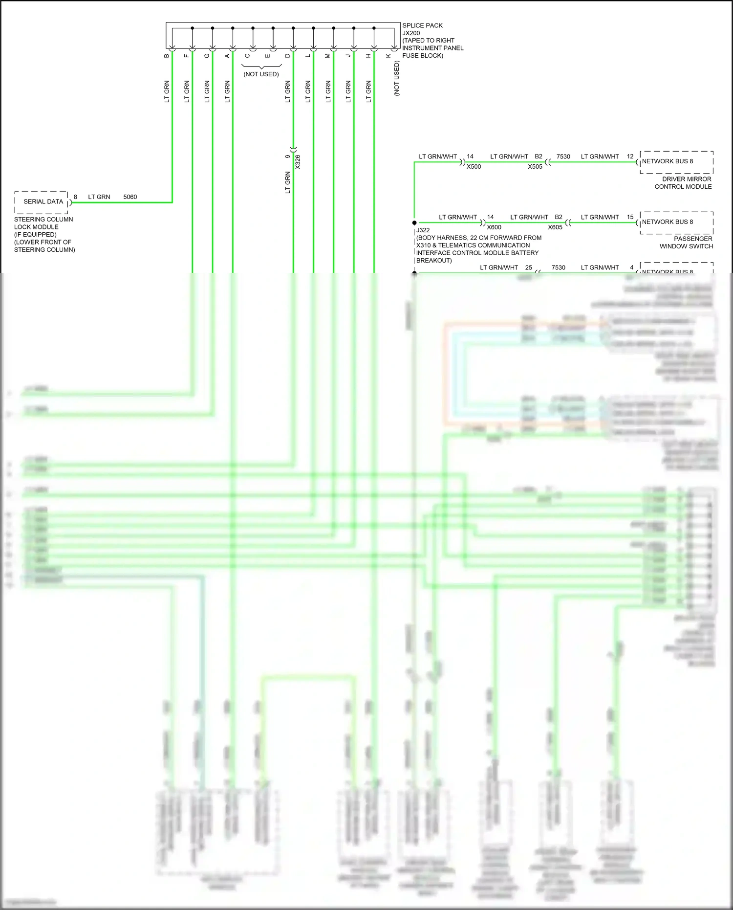 Cadillac ELR I facelift (2015-2016) left side object sensor module wiring diagram  (2 of 4)