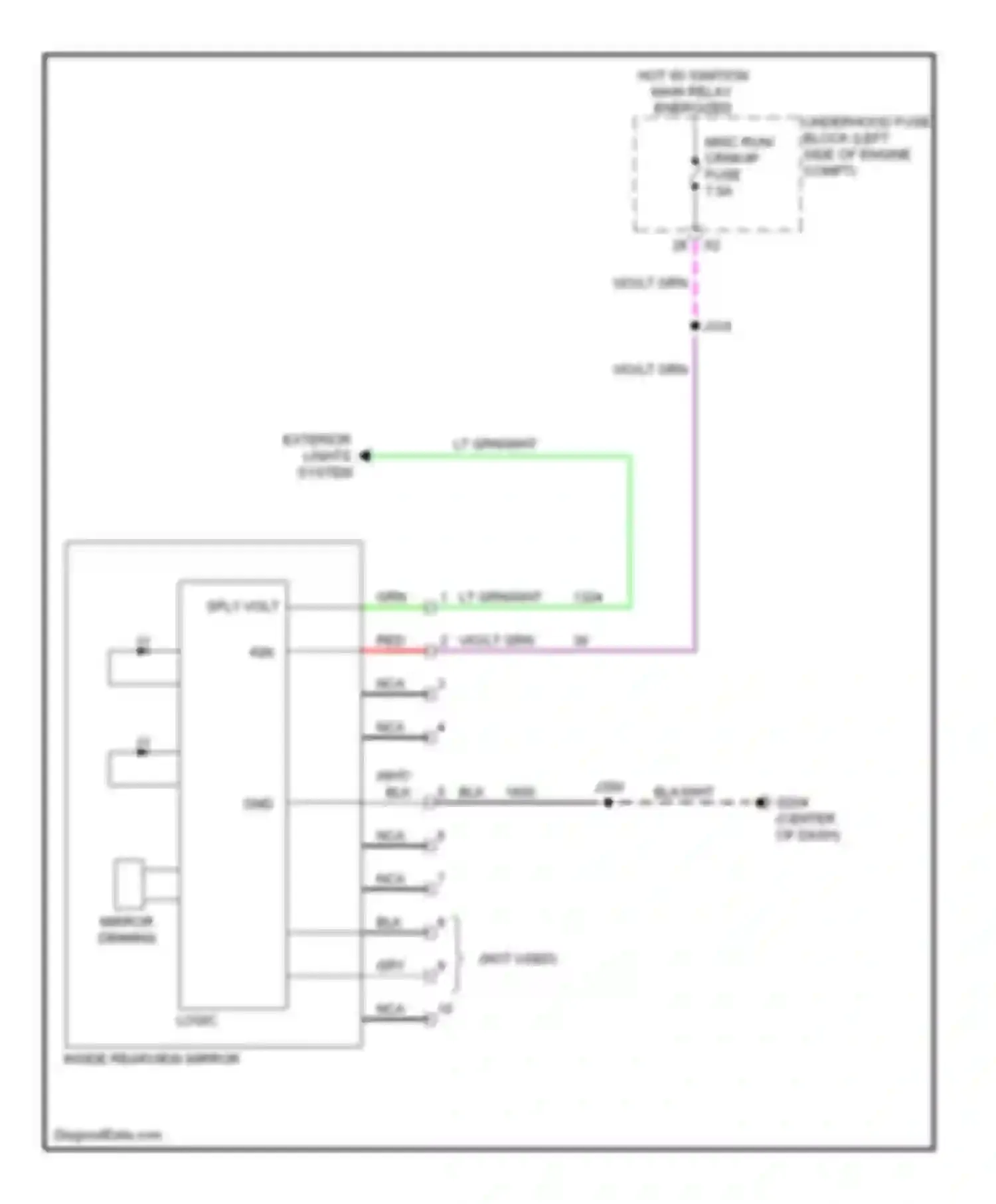 ELR Cadillac I (2013-2015): Electrochromic mirror circuit
