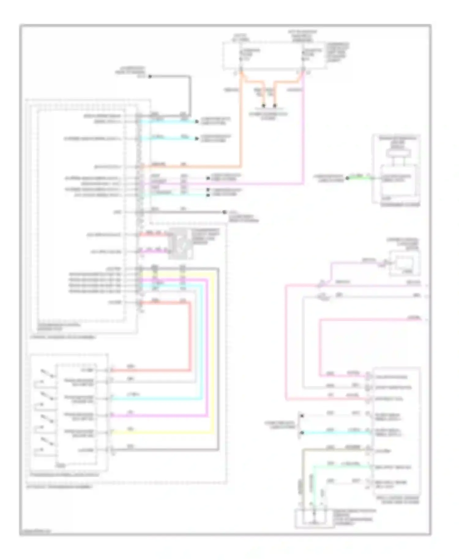 ELR Cadillac I (2013-2015): Transmission circuit, except hybrid (1 of 2)