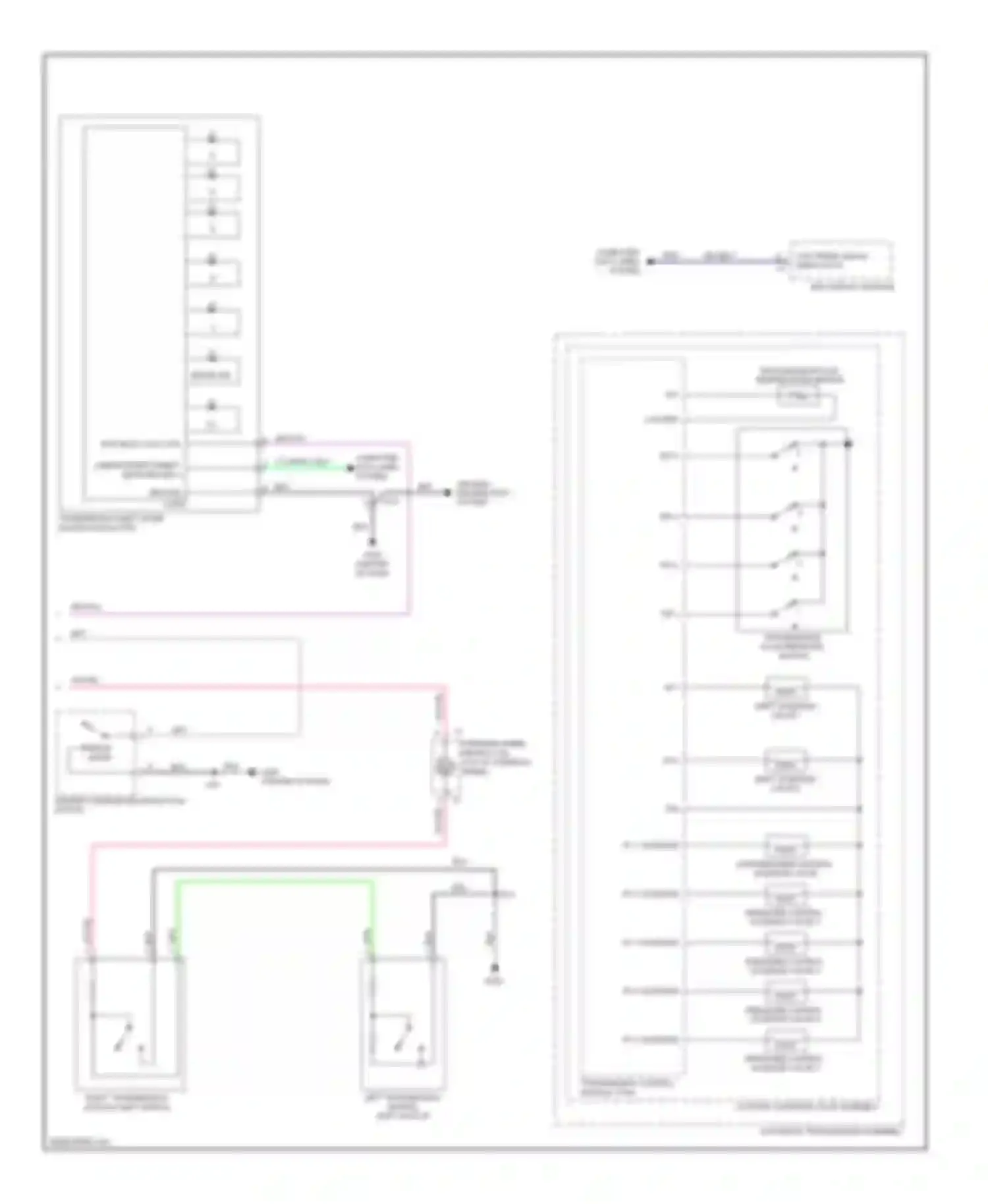 ELR Cadillac I (2013-2015): Transmission circuit, except hybrid (2 of 2)