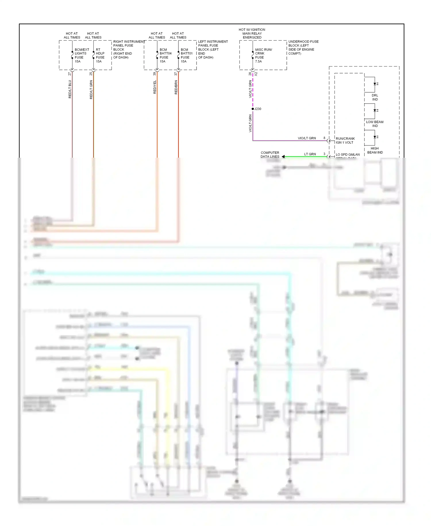 Cadillac ELR I (2013-2015) computer data lines system wiring diagram  (36 of 76)