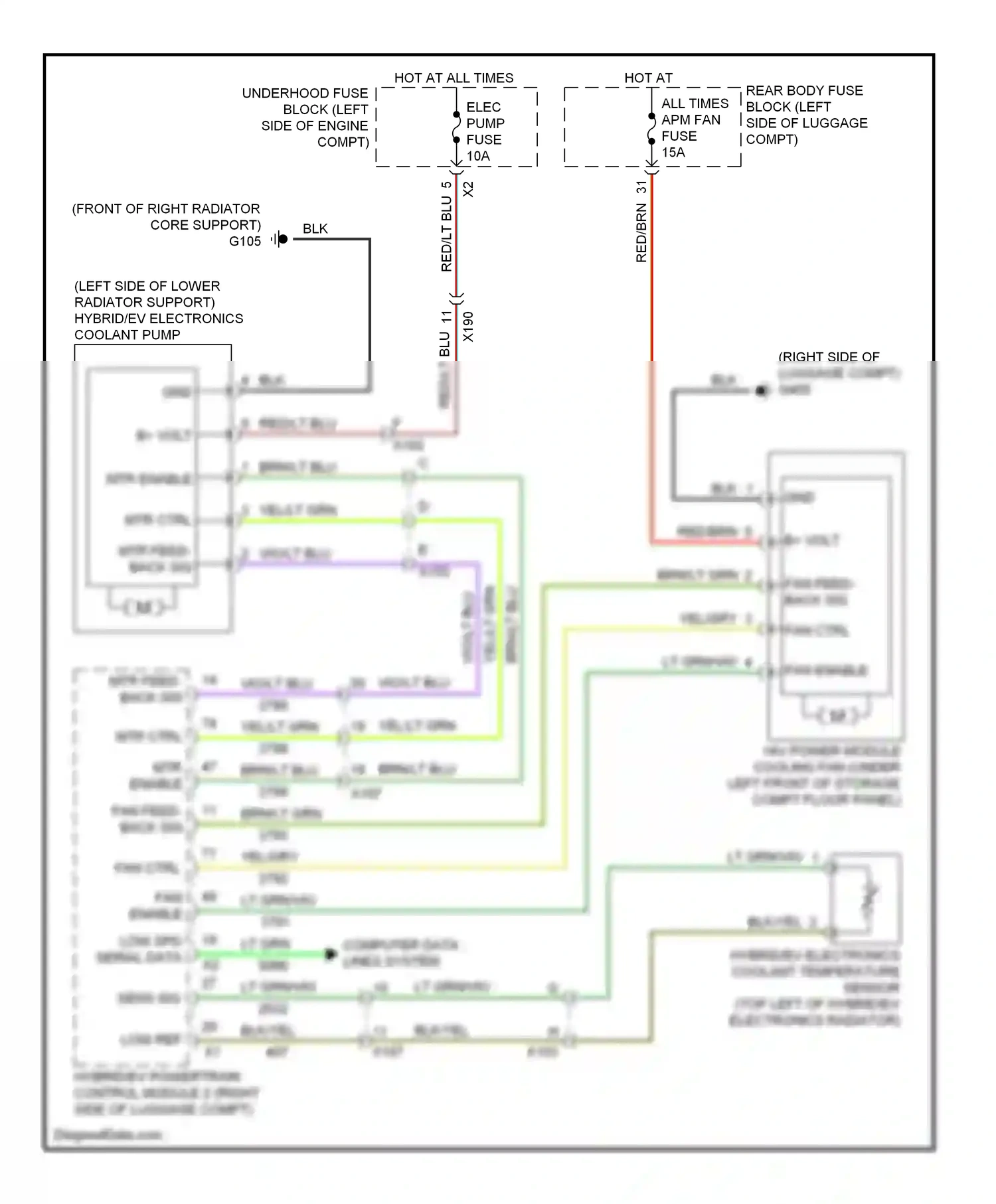 Cadillac ELR I (2013-2015) computer data lines system wiring diagram  (18 of 76)