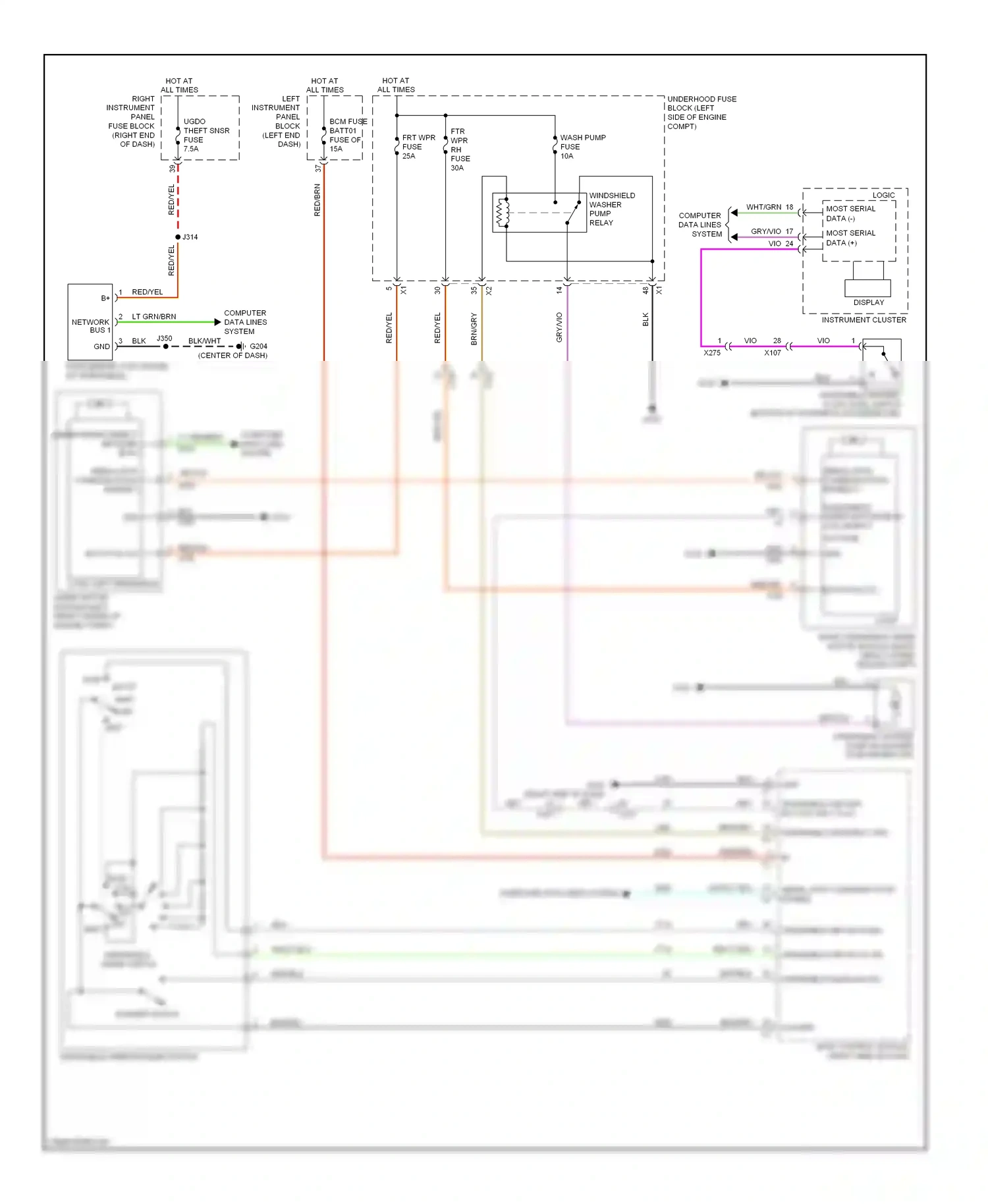 Cadillac ELR I (2013-2015) engine compt) wiring diagram  (2 of 2)