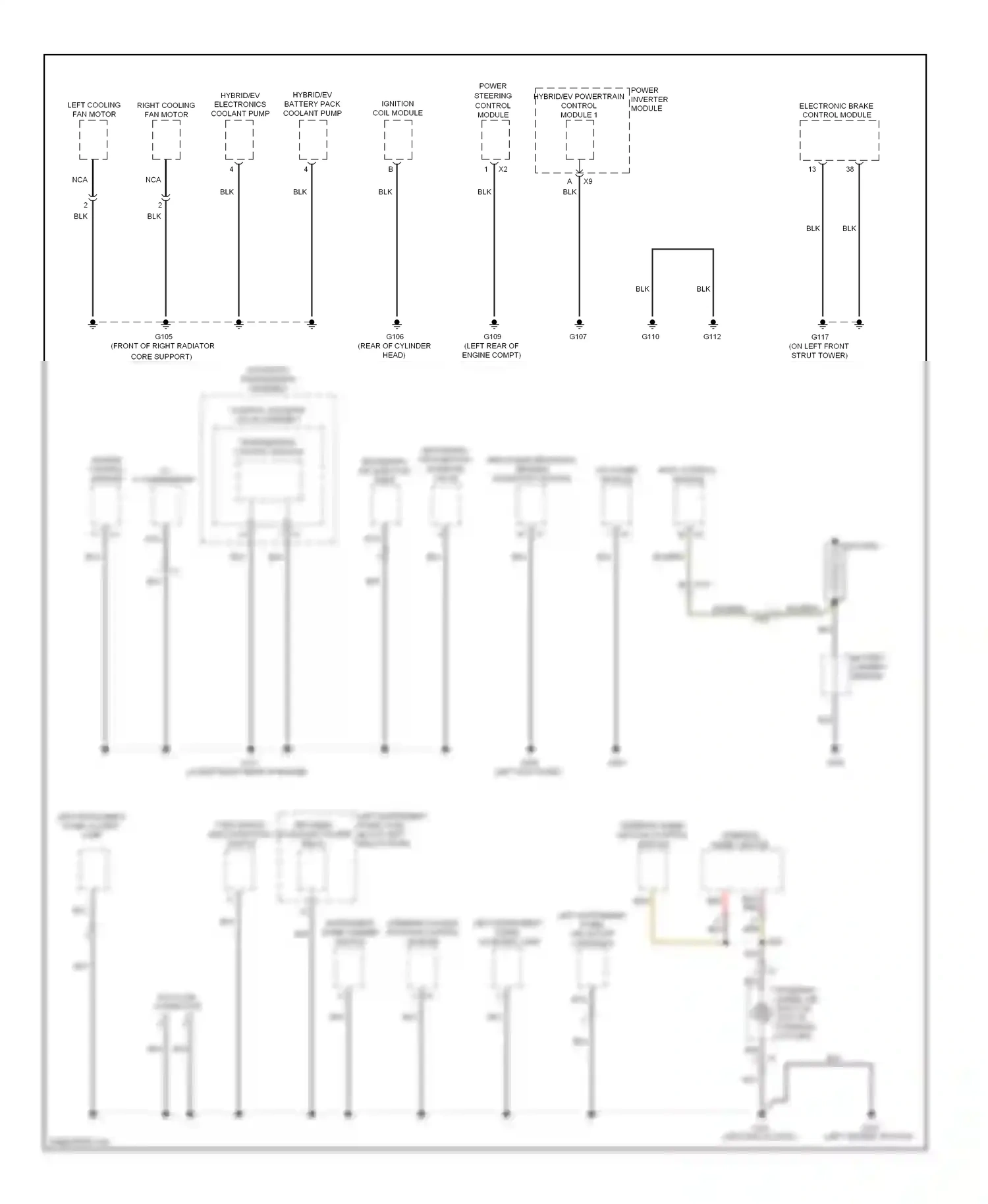 Cadillac ELR I (2013-2015) engine control module wiring diagram  (1 of 2)