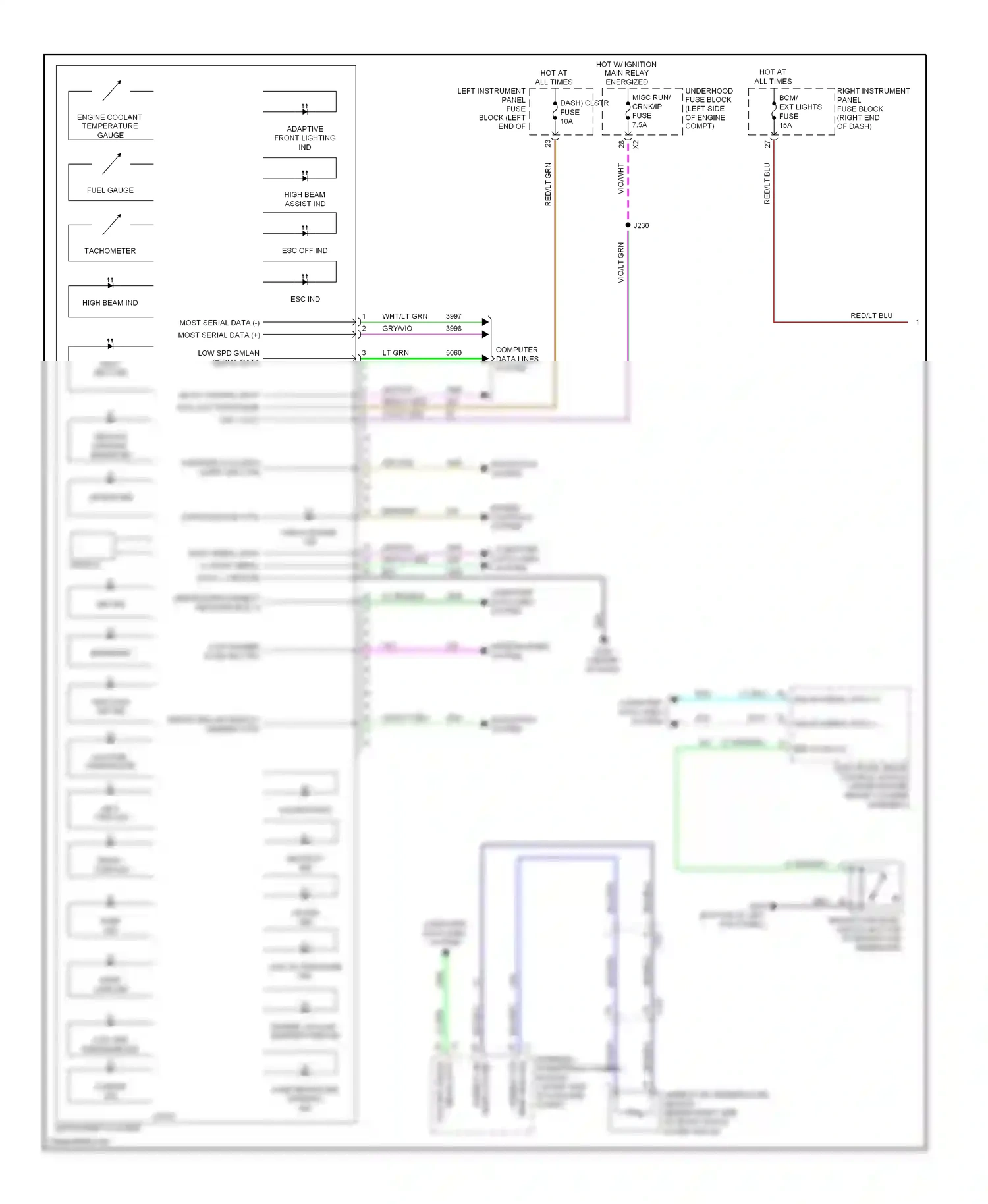 Cadillac ELR I (2013-2015) engine controls system wiring diagram  (2 of 7)
