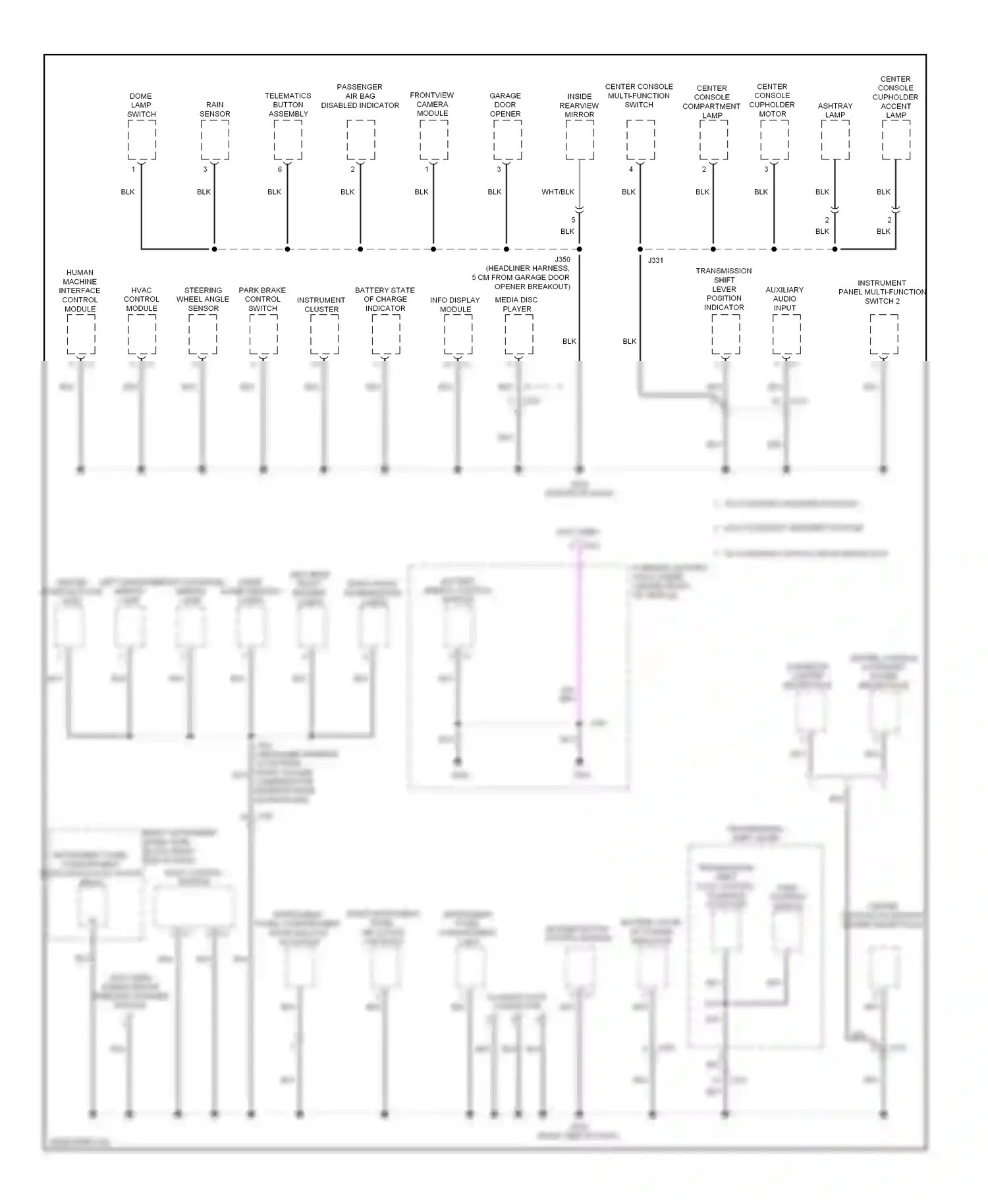 Cadillac ELR I (2013-2015) frontview camera module wiring diagram  (1 of 2)