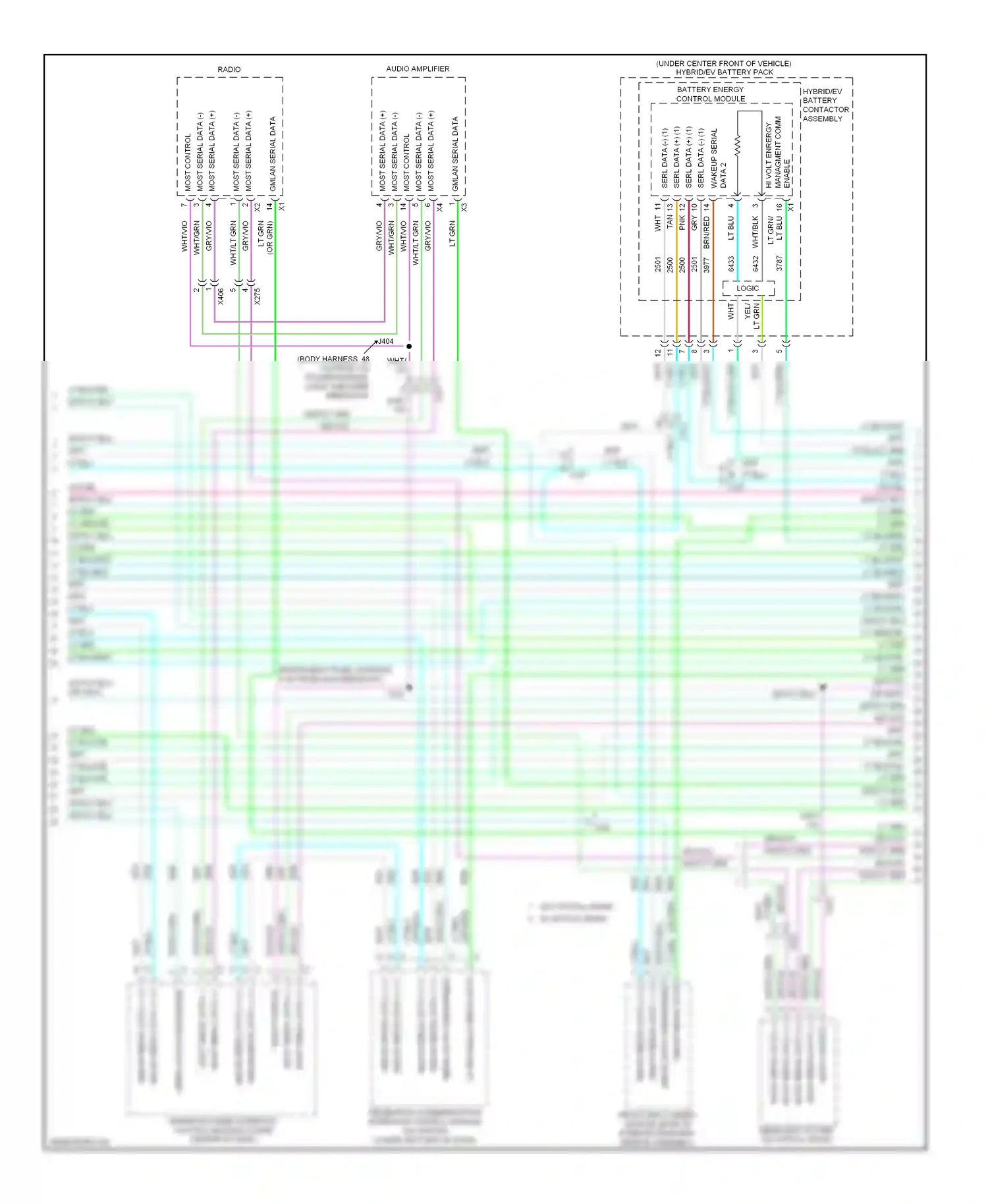 Cadillac ELR I (2013-2015) human machine interface control module (lower center of dash) wiring diagram  (1 of 4)