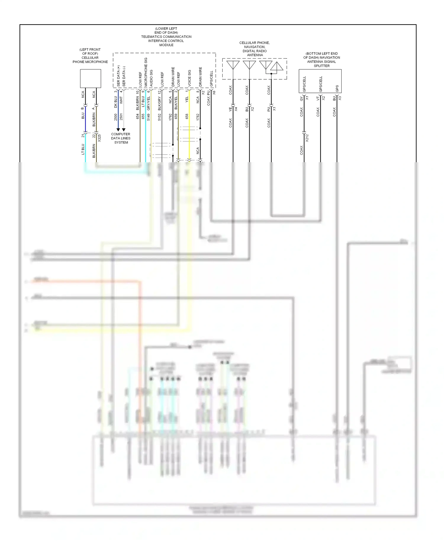 Cadillac ELR I (2013-2015) human machine interface control module (lower center of dash) wiring diagram  (2 of 4)