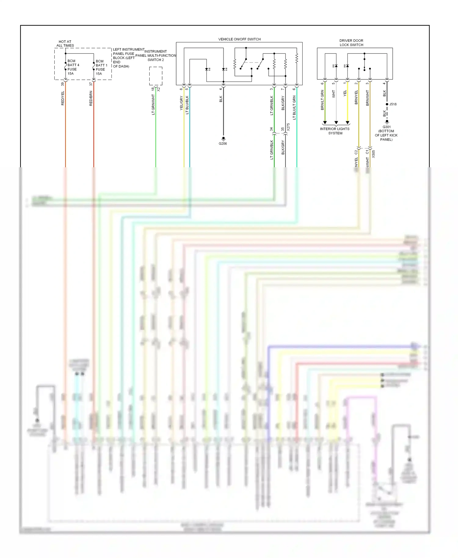 Cadillac ELR I (2013-2015) instrument panel multi-function switch 2 wiring diagram  (2 of 7)