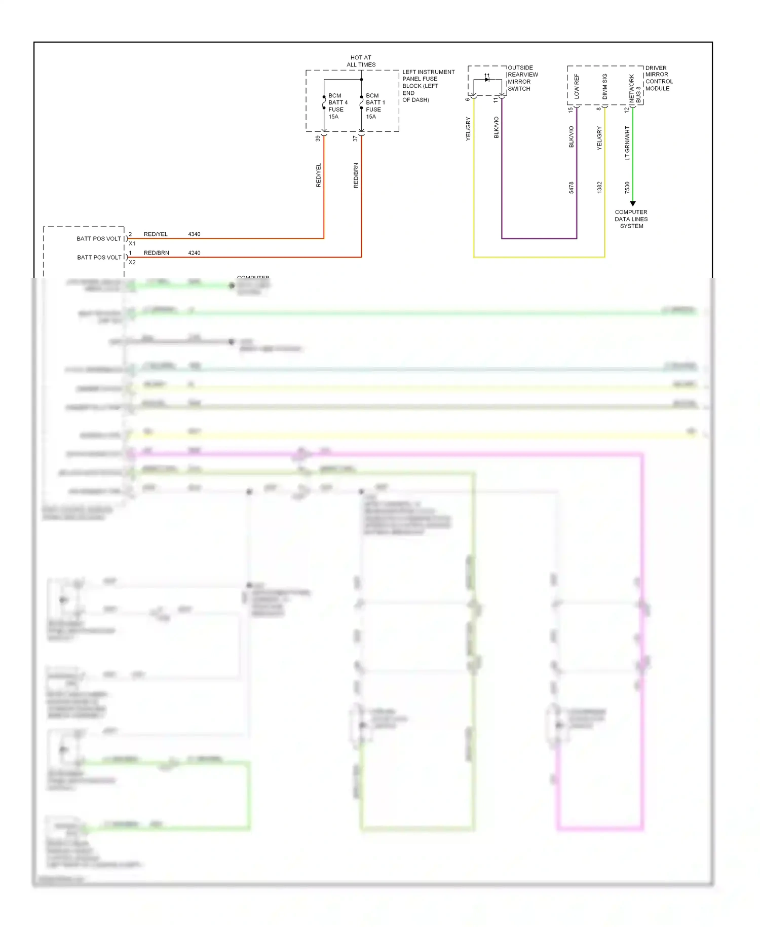 Cadillac ELR I (2013-2015) instrument panel multi-function switch 2 wiring diagram  (4 of 7)