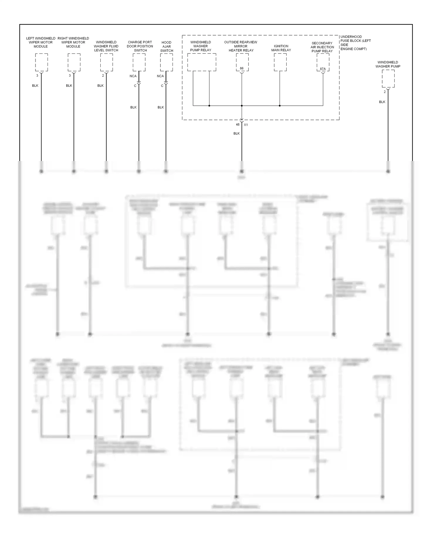Cadillac ELR I (2013-2015) left headlamp multi-function led control module wiring diagram  (2 of 2)