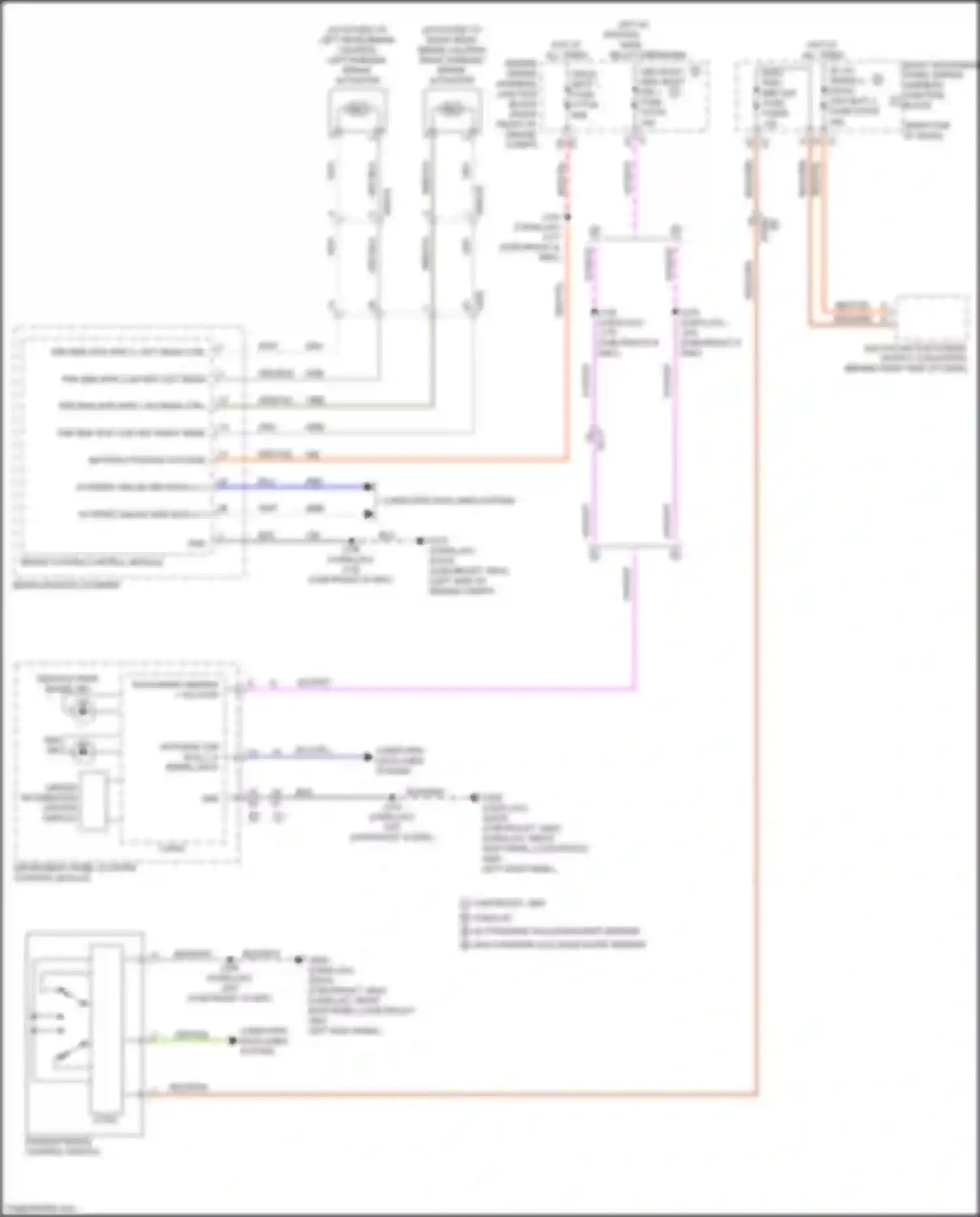 Escalade-V Cadillac GMT 1XX (2022-2024): Park brake system circuit