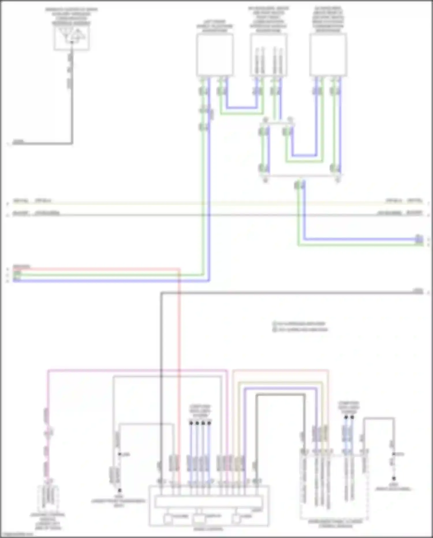 Wiring diagram auxiliary wireless communication interface antenna for Cadillac Escalade-V GMT 1XX (2022-2024) (1 of 4)