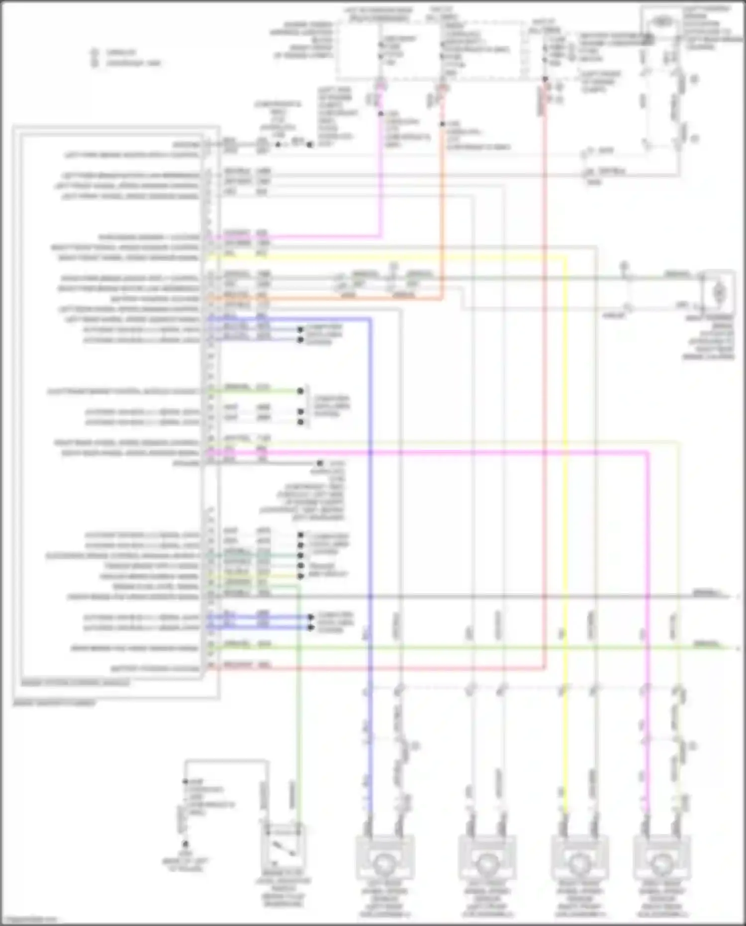 Wiring diagram brake fluid level indicator switch for Cadillac Escalade-V GMT 1XX (2022-2024) (1 of 4)