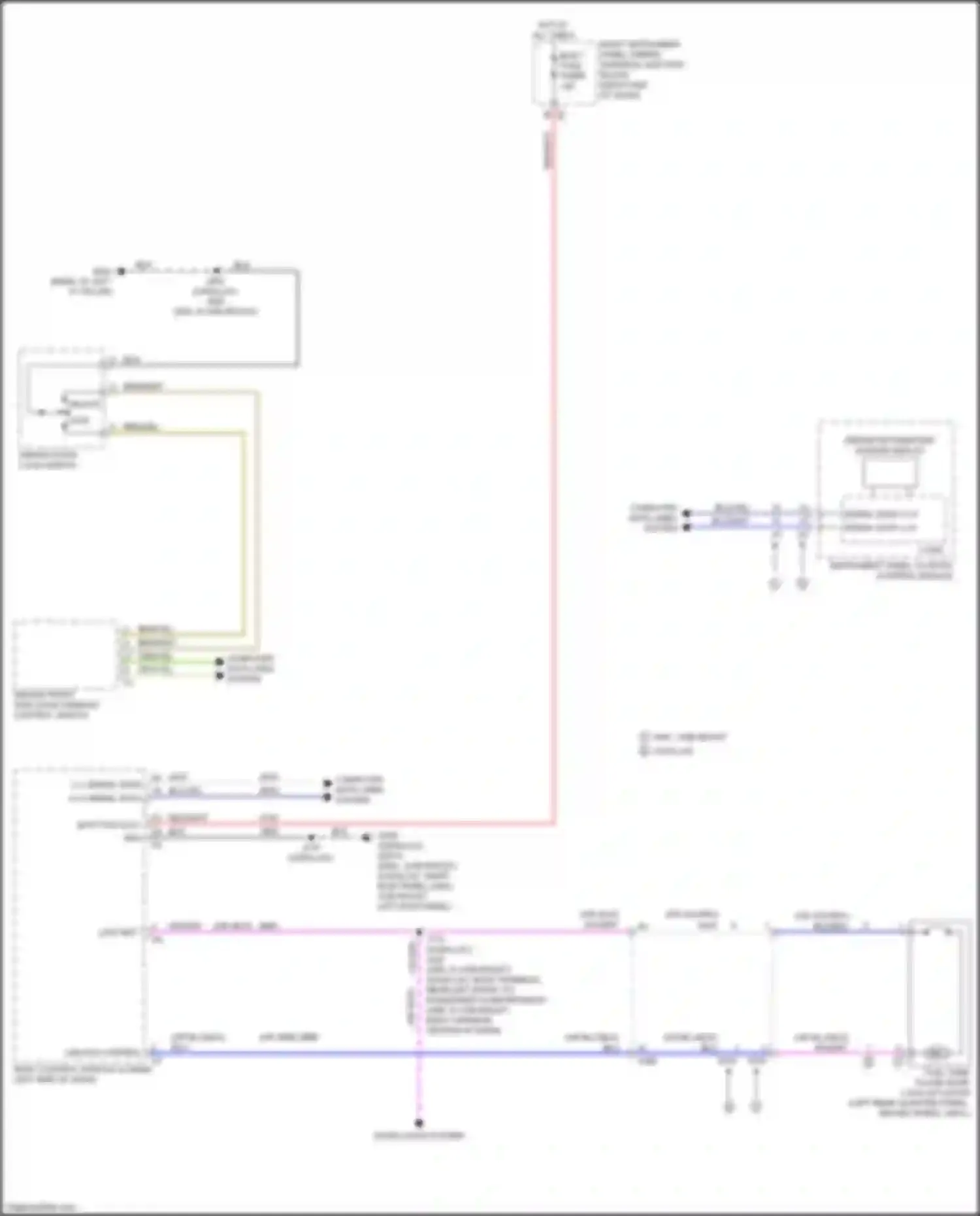 Wiring diagram driver front side door window control switch for Cadillac Escalade-V GMT 1XX (2022-2024) (5 of 12)