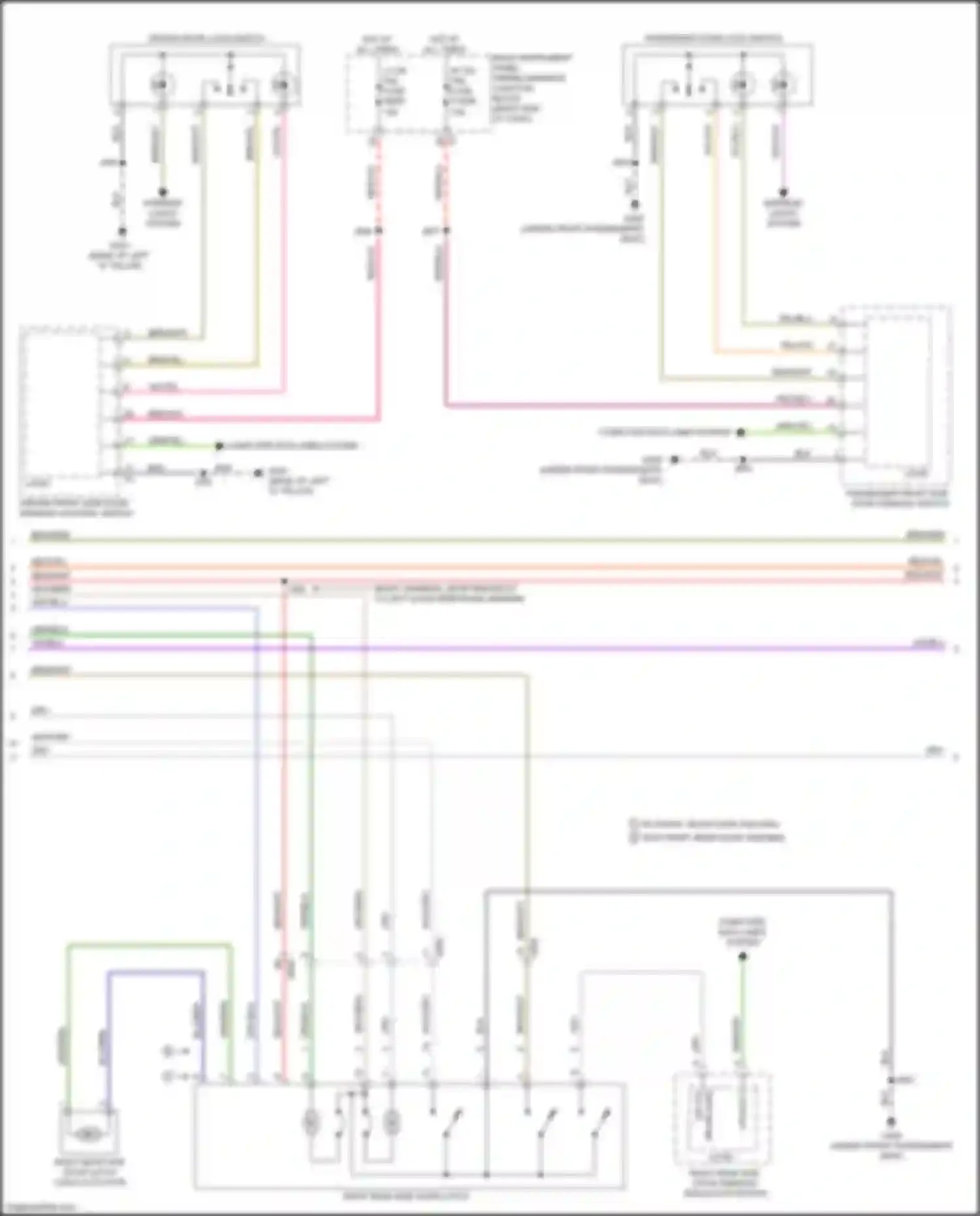 Wiring diagram driver front side door window control switch for Cadillac Escalade-V GMT 1XX (2022-2024) (1 of 12)