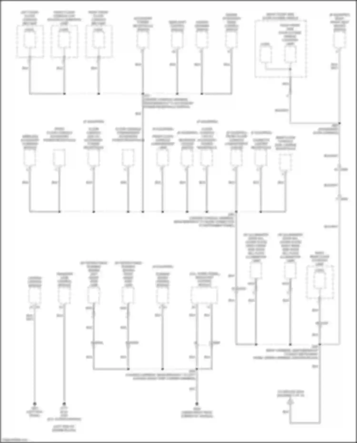 Wiring diagram front floor console compartment lamp for Cadillac Escalade-V GMT 1XX (2022-2024) (2 of 2)