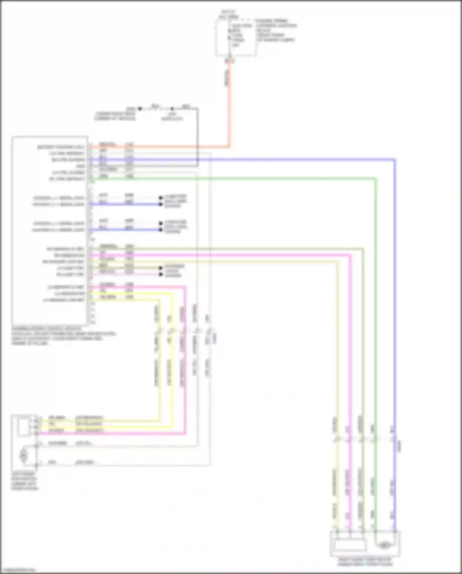 Wiring diagram left assist step motor for Cadillac Escalade-V GMT 1XX (2022-2024) (1 of 1)