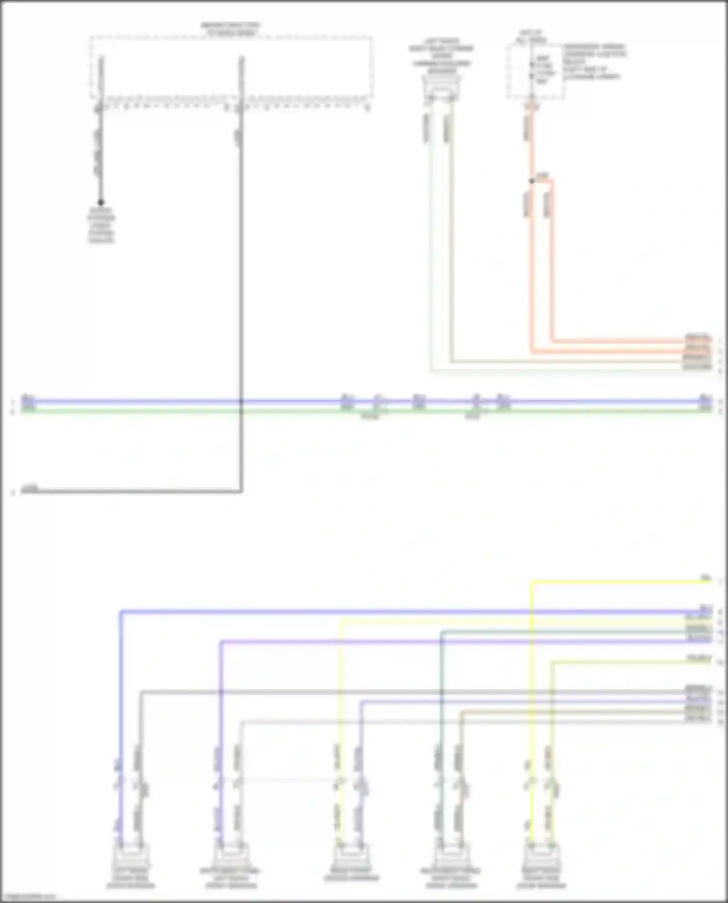 Wiring diagram left radio front side door speaker for Cadillac Escalade-V GMT 1XX (2022-2024) (2 of 4)
