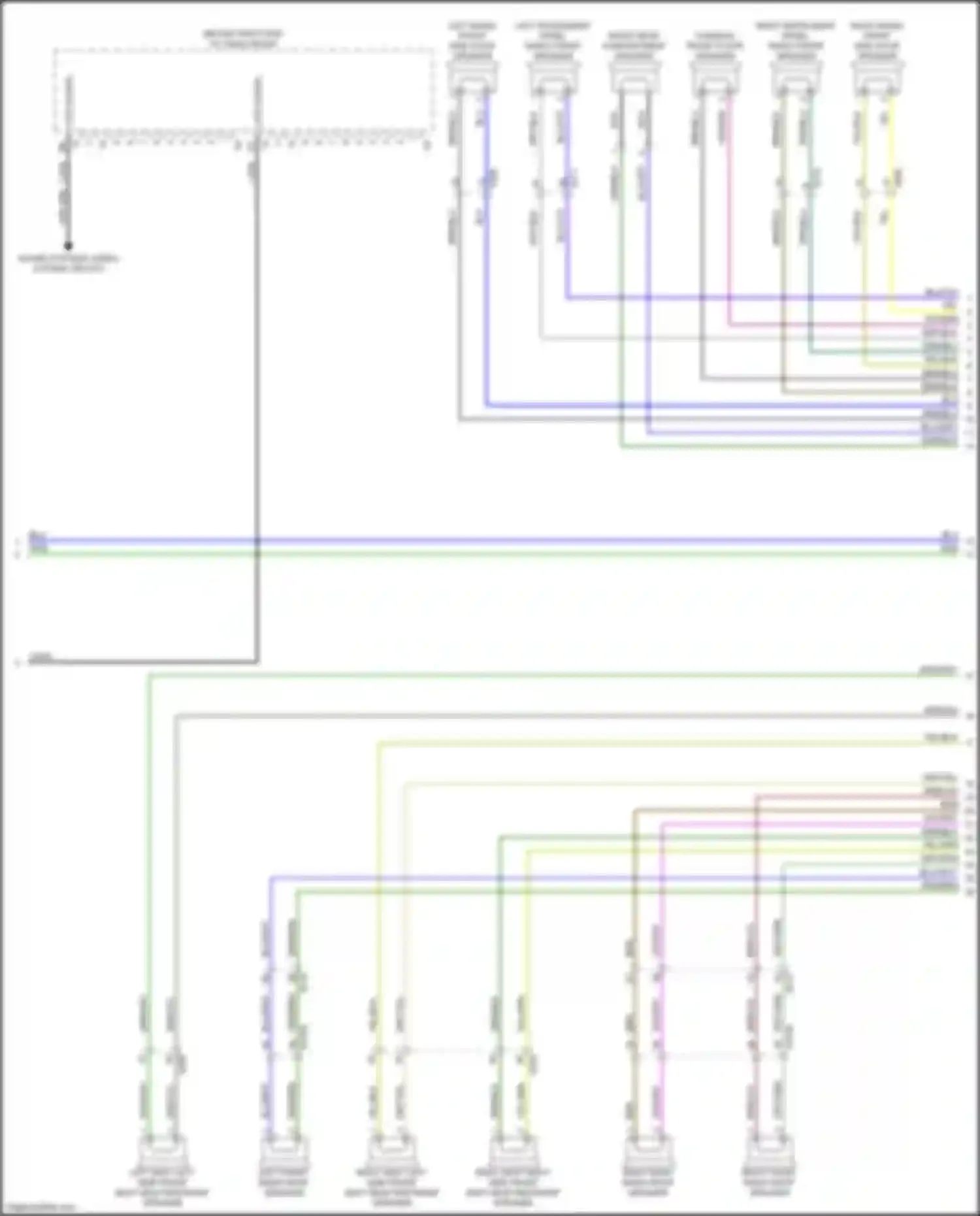 Wiring diagram left radio front side door speaker for Cadillac Escalade-V GMT 1XX (2022-2024) (1 of 4)