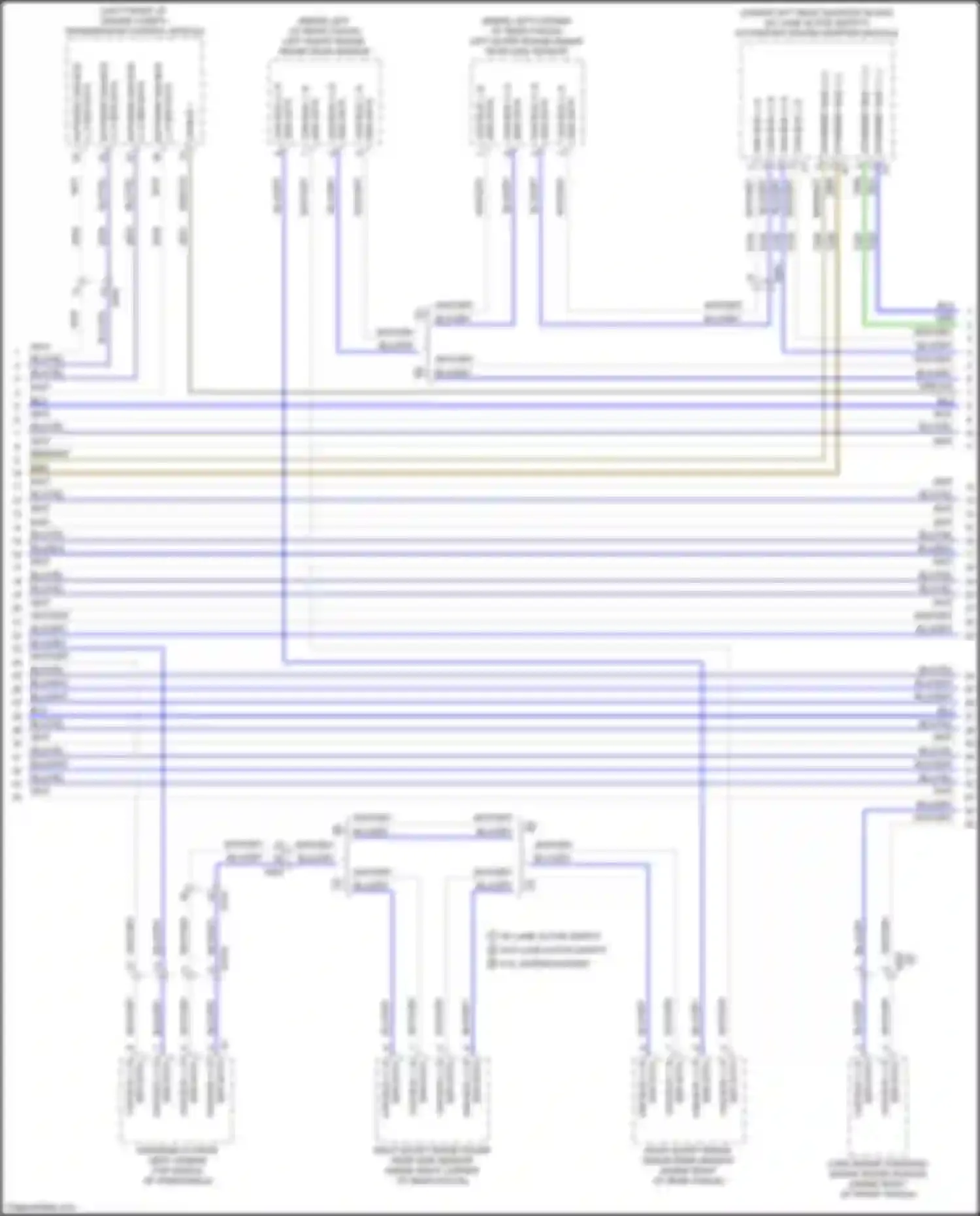 Wiring diagram left short range radar rear side sensor for Cadillac Escalade-V GMT 1XX (2022-2024) (1 of 2)