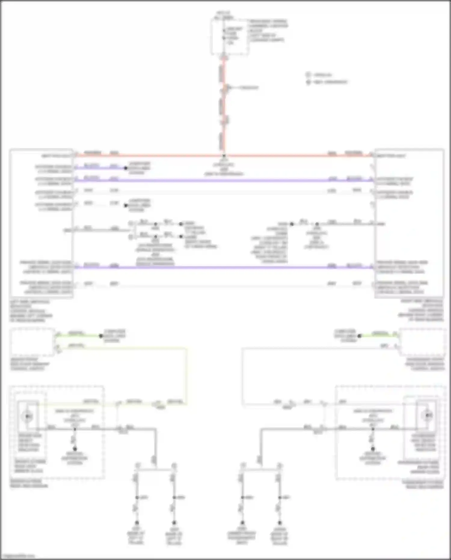 Wiring diagram left side obstacle detection control module for Cadillac Escalade-V GMT 1XX (2022-2024) (1 of 4)