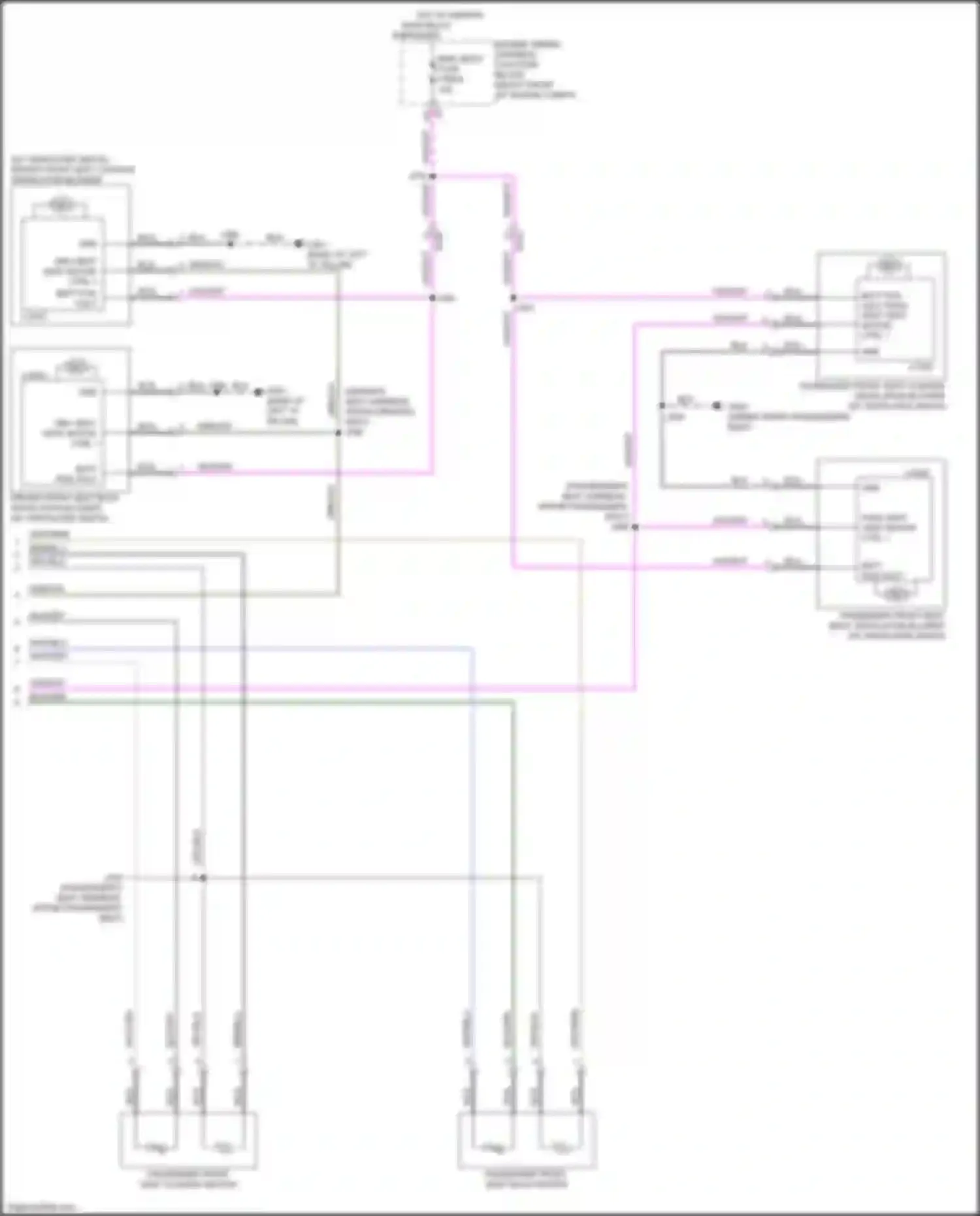 Wiring diagram passenger front seat cushion ventilation blower for Cadillac Escalade-V GMT 1XX (2022-2024) (1 of 3)
