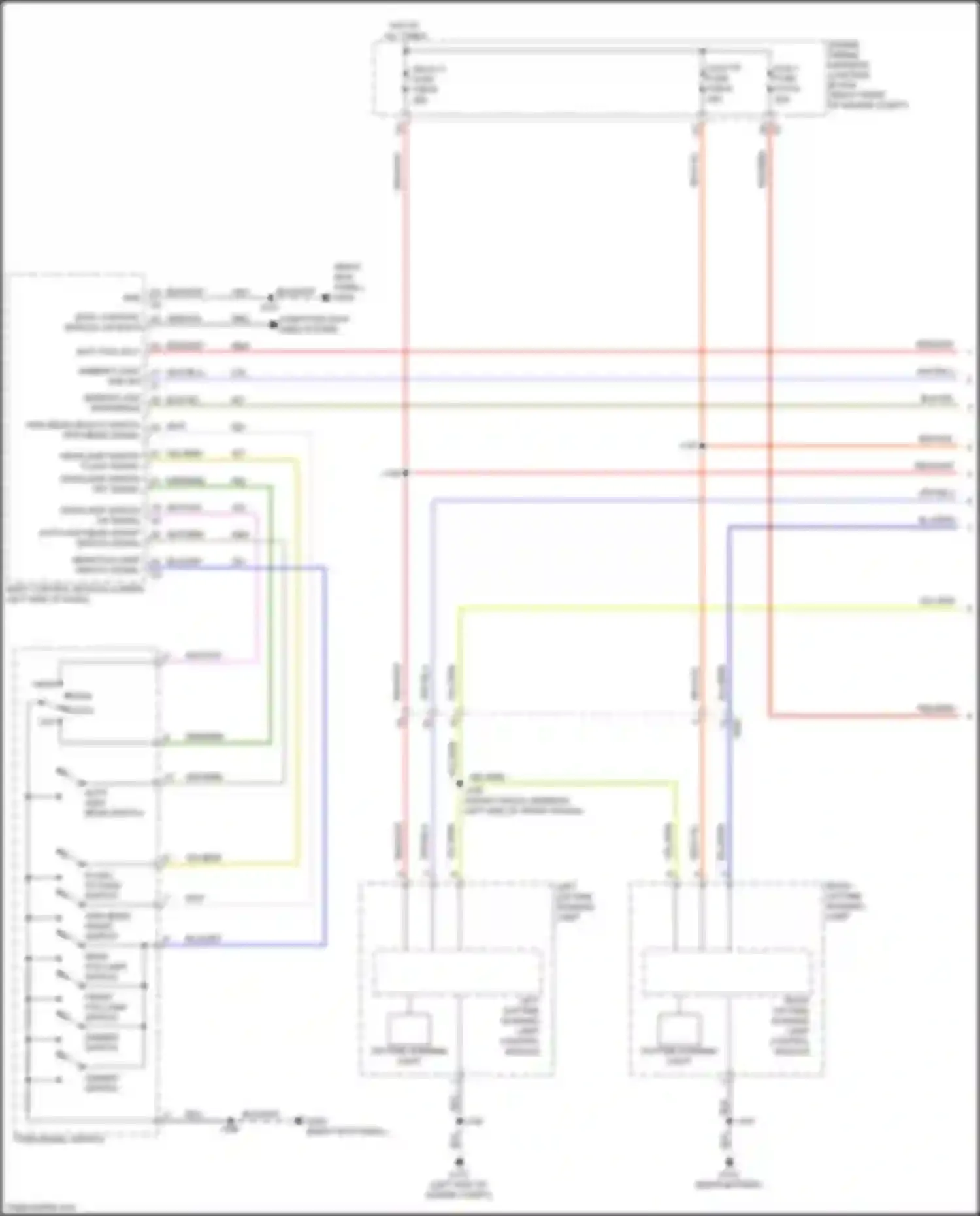 Wiring diagram rear fog lamp switch signal for Cadillac Escalade-V GMT 1XX (2022-2024) (1 of 1)