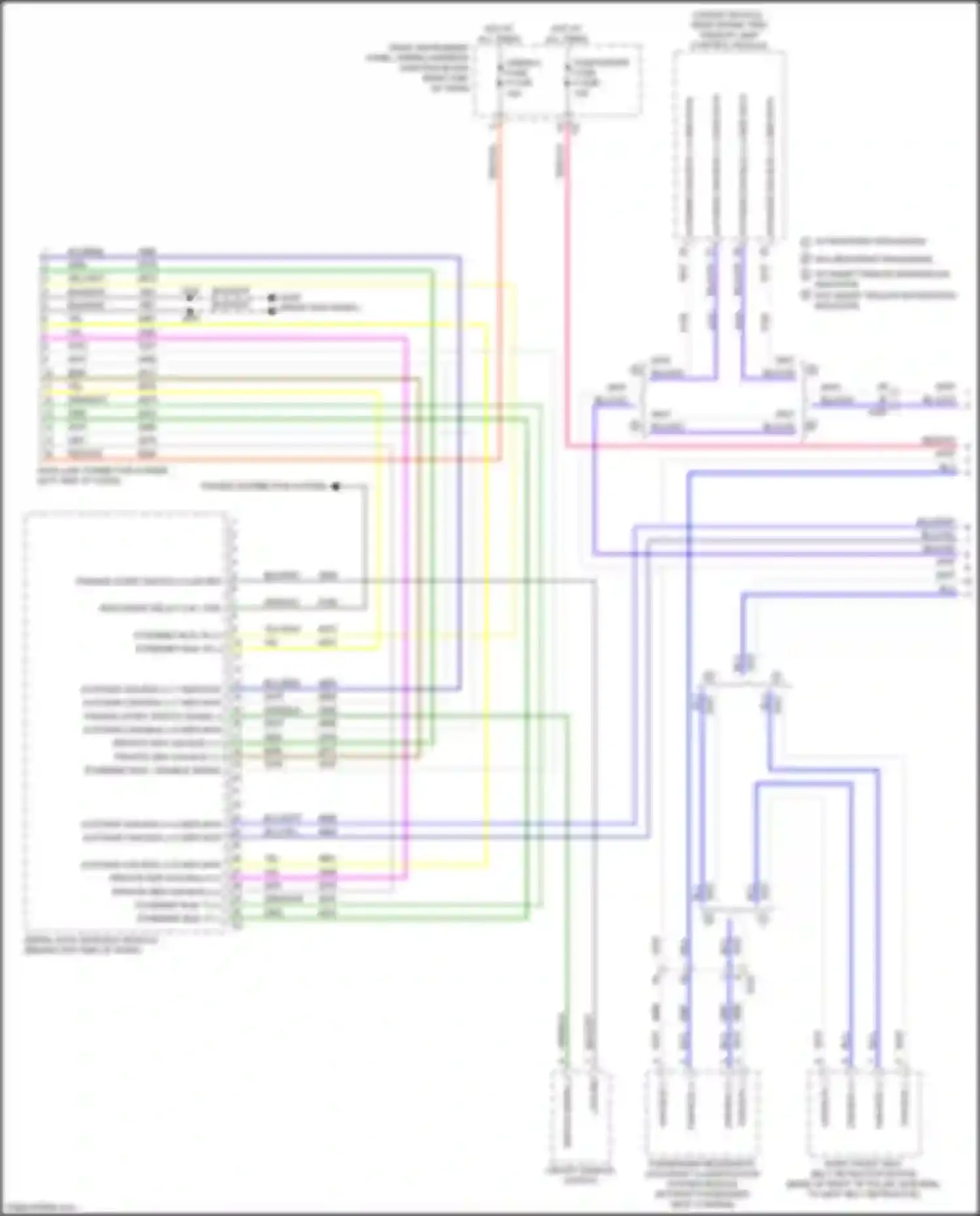 Wiring diagram right front seat belt retractor motor for Cadillac Escalade-V GMT 1XX (2022-2024) (1 of 4)