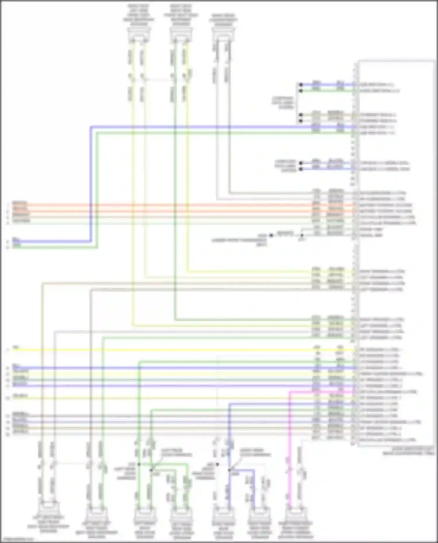 Wiring diagram (right rear door harness, for Cadillac Escalade-V GMT 1XX (2022-2024) (3 of 5)