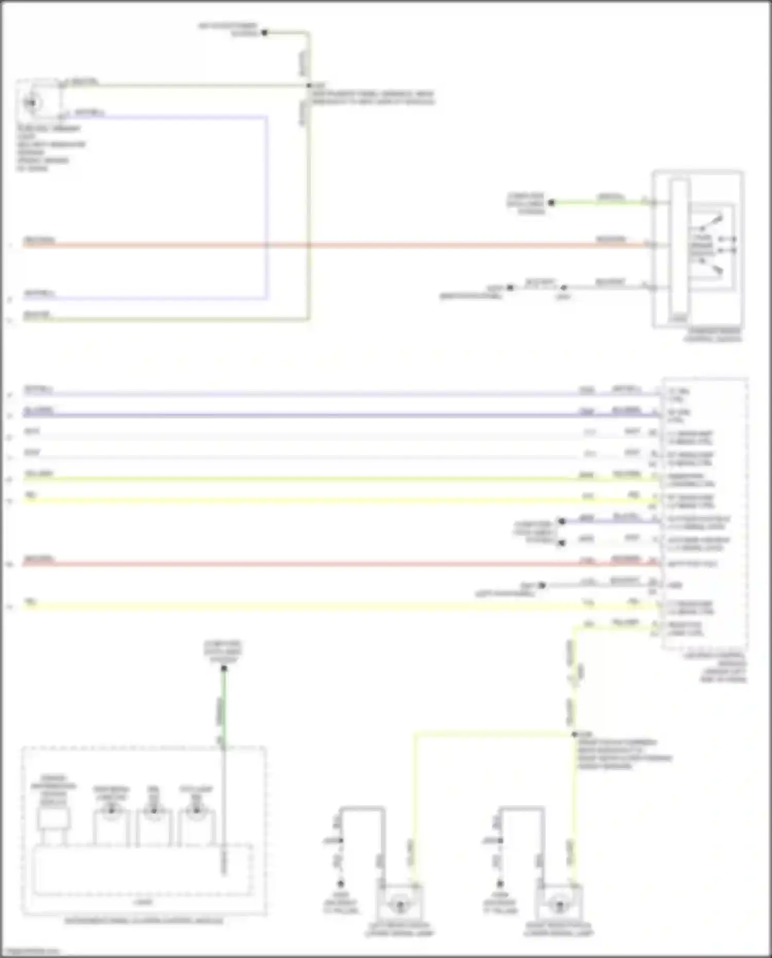 Wiring diagram right rear fascia lower signal lamp for Cadillac Escalade-V GMT 1XX (2022-2024) (2 of 2)