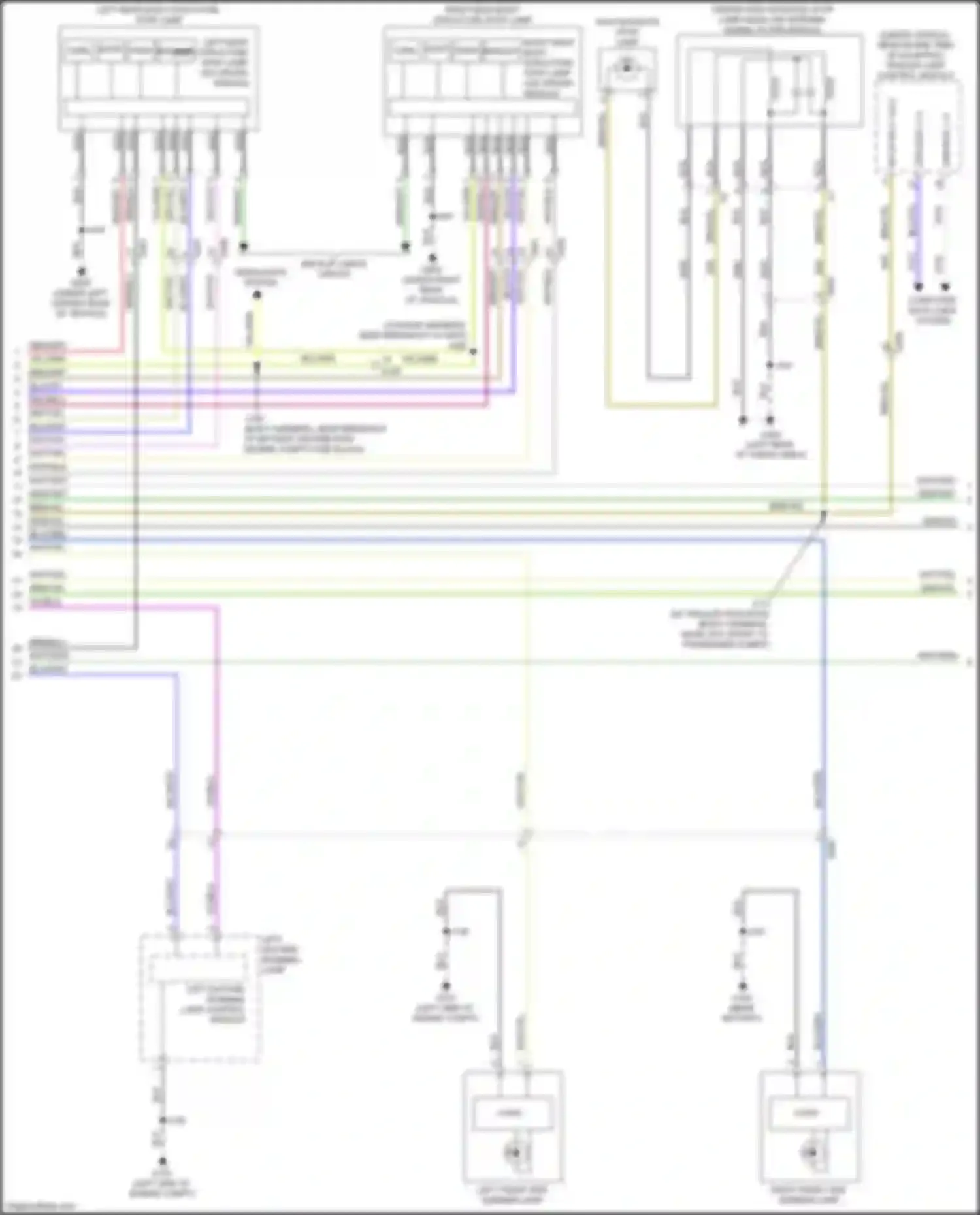 Wiring diagram trailer lamp control module for Cadillac Escalade-V GMT 1XX (2022-2024) (2 of 7)