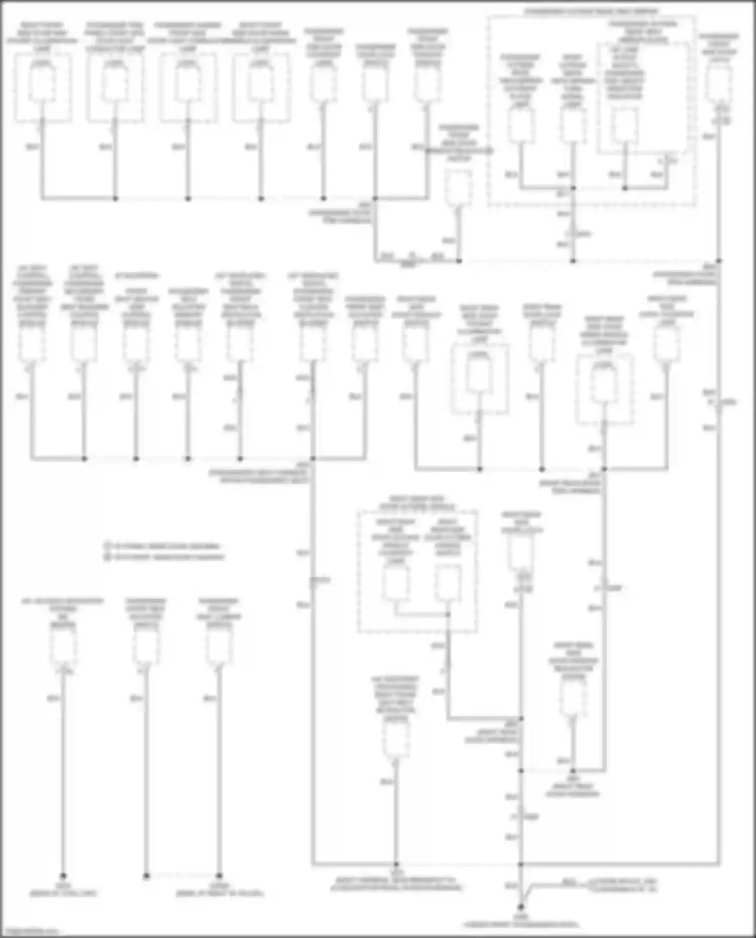 Wiring diagram w/o front, rear door cinching for Cadillac Escalade-V GMT 1XX (2022-2024) (4 of 8)