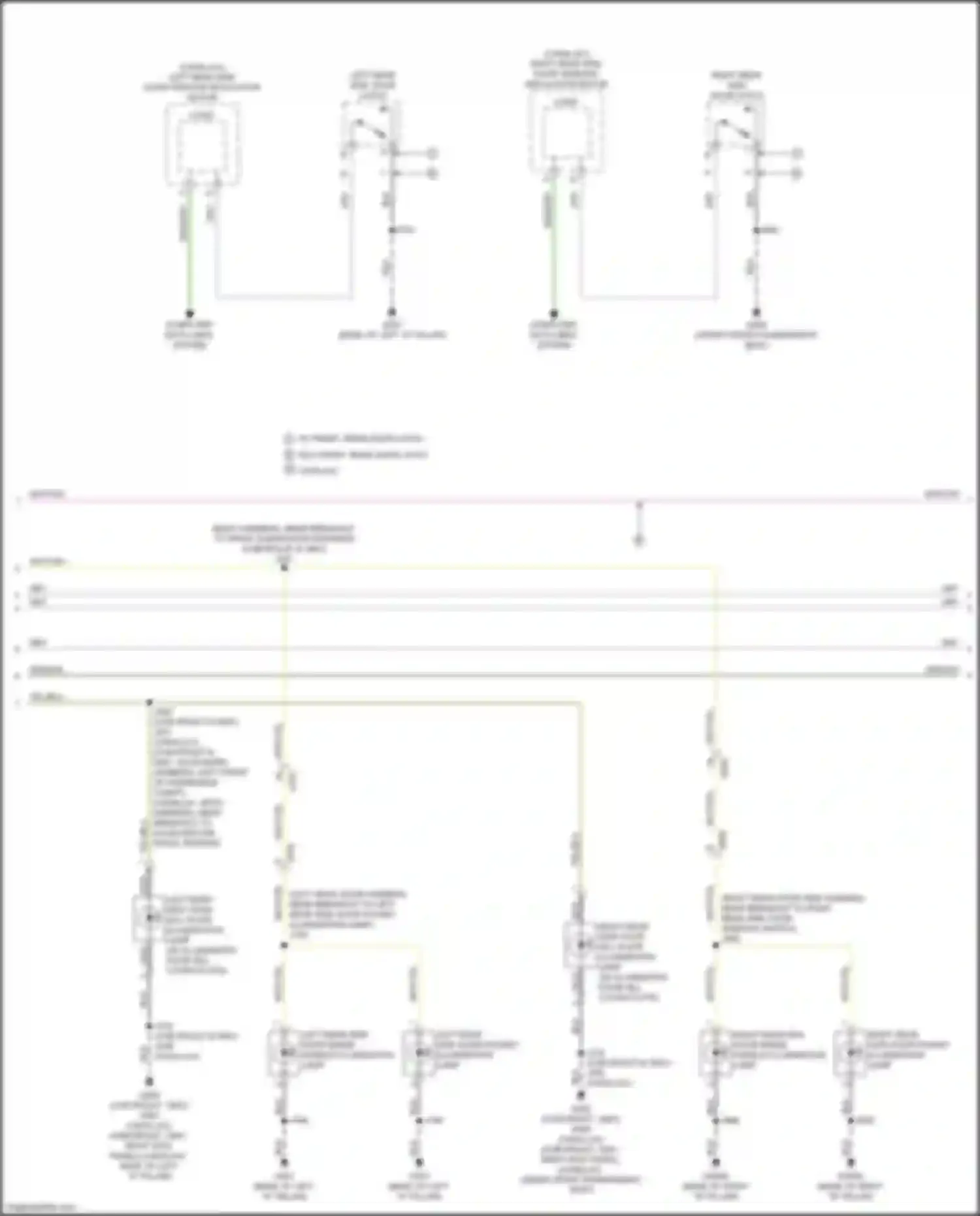 Escalade Cadillac GMT 1XX (2020-2024): Courtesy lamps circuit (2 of 9)