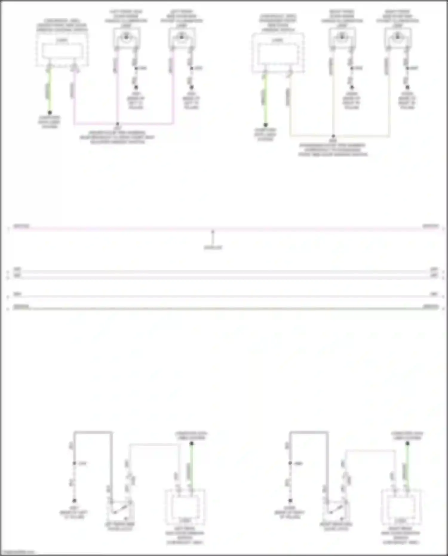 Escalade Cadillac GMT 1XX (2020-2024): Courtesy lamps circuit (4 of 9)