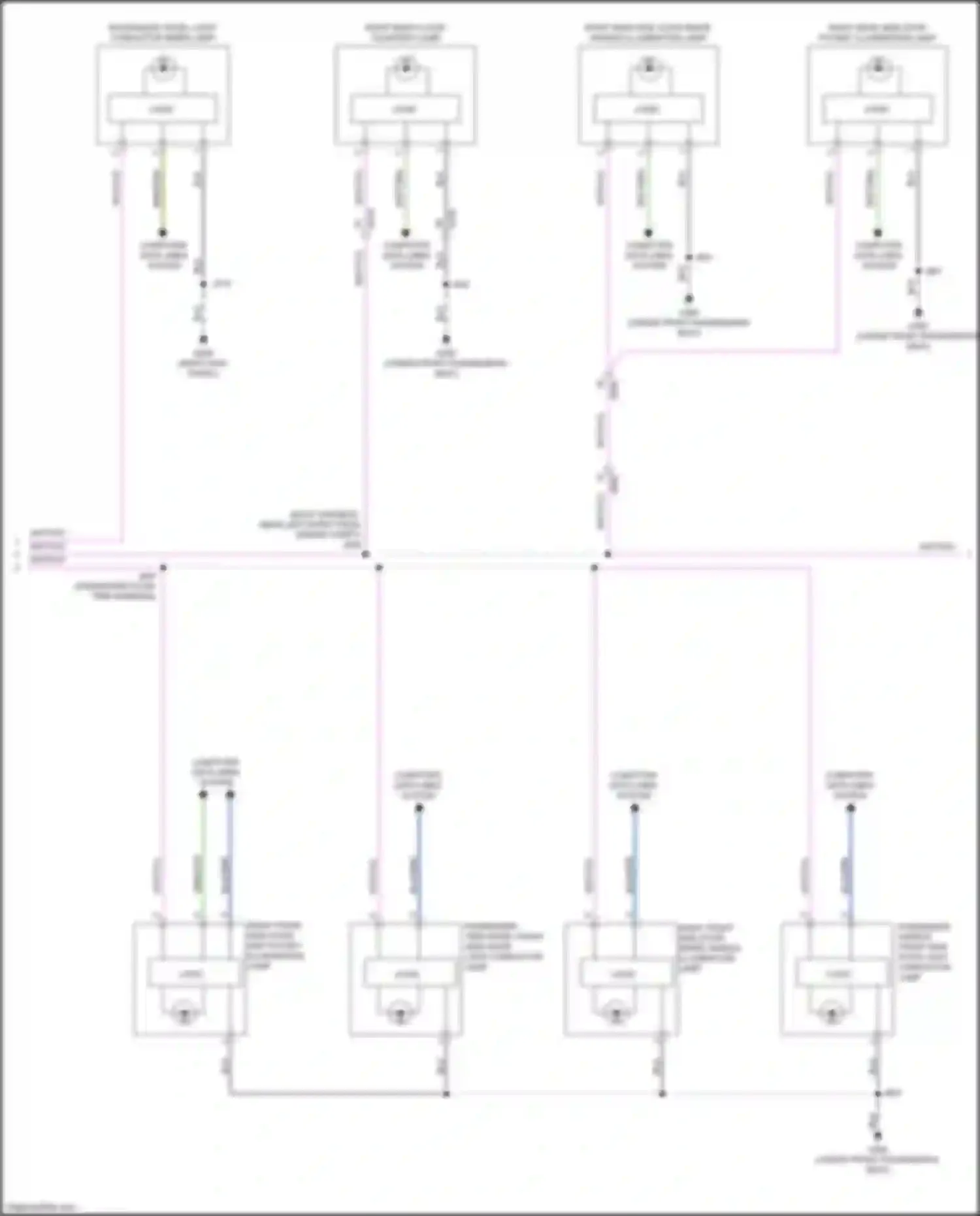 Escalade Cadillac GMT 1XX (2020-2024): Courtesy lamps circuit (7 of 9)