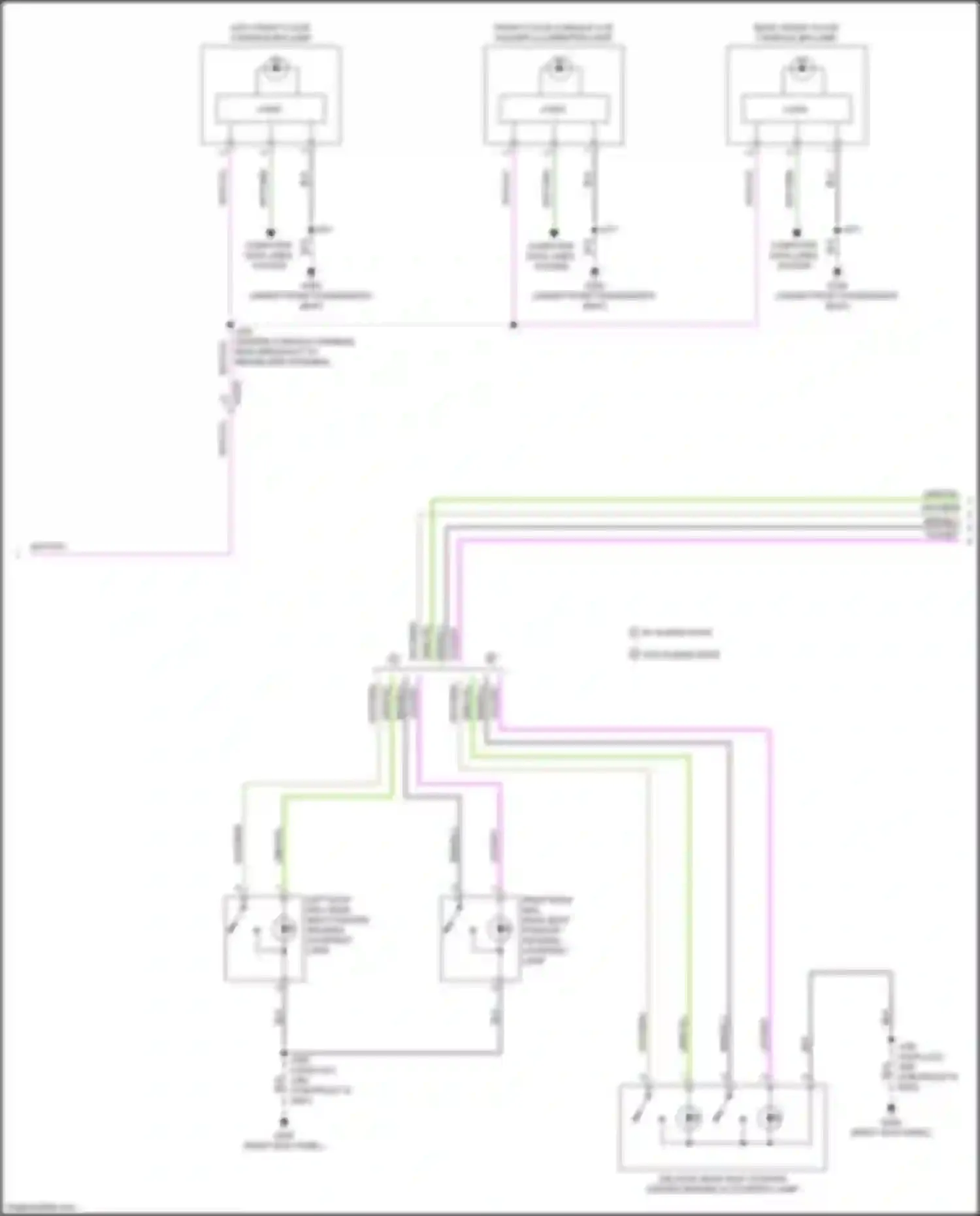 Escalade Cadillac GMT 1XX (2020-2024): Courtesy lamps circuit (8 of 9)