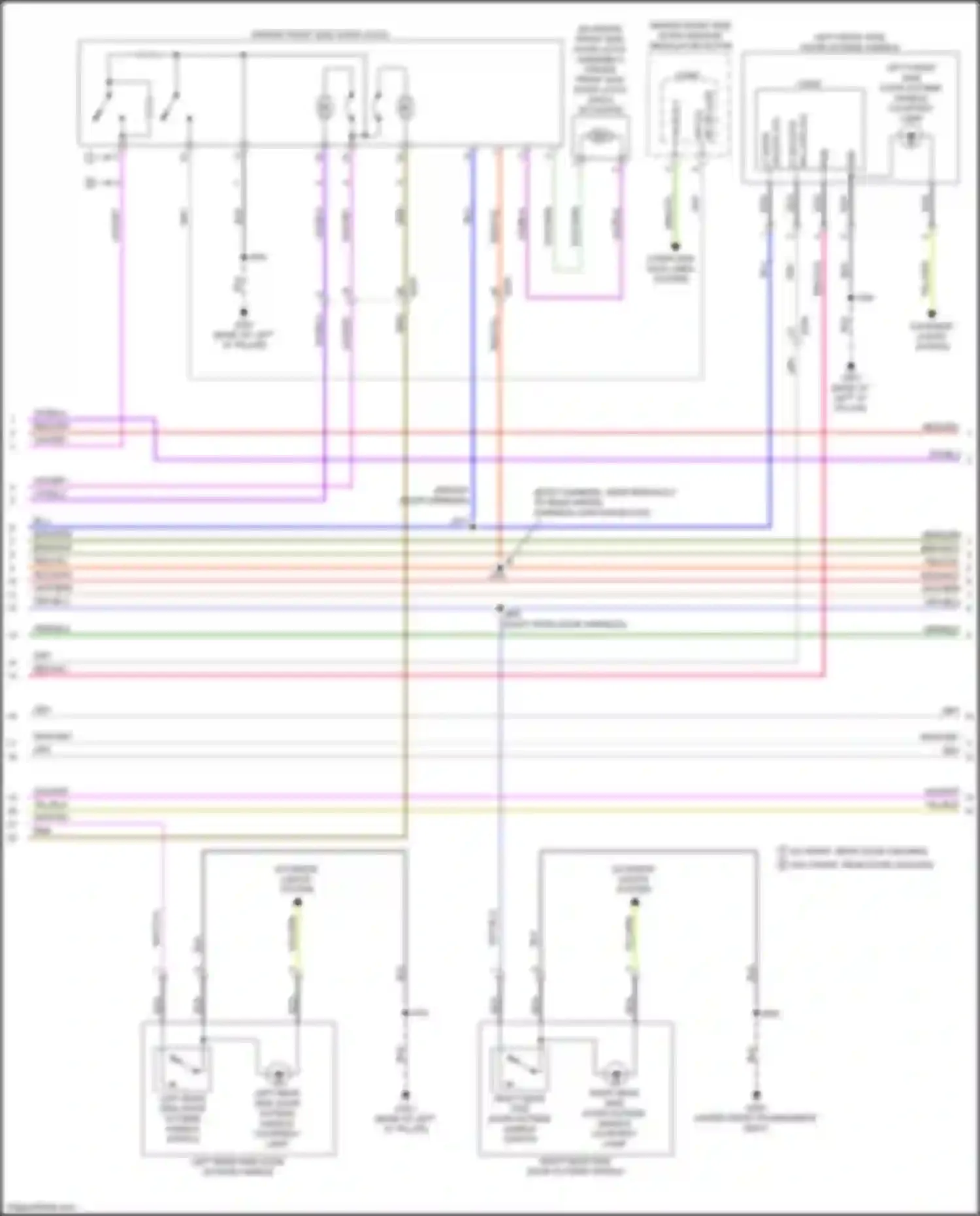 Escalade Cadillac GMT 1XX (2020-2024): Power door locks circuit (3 of 7)