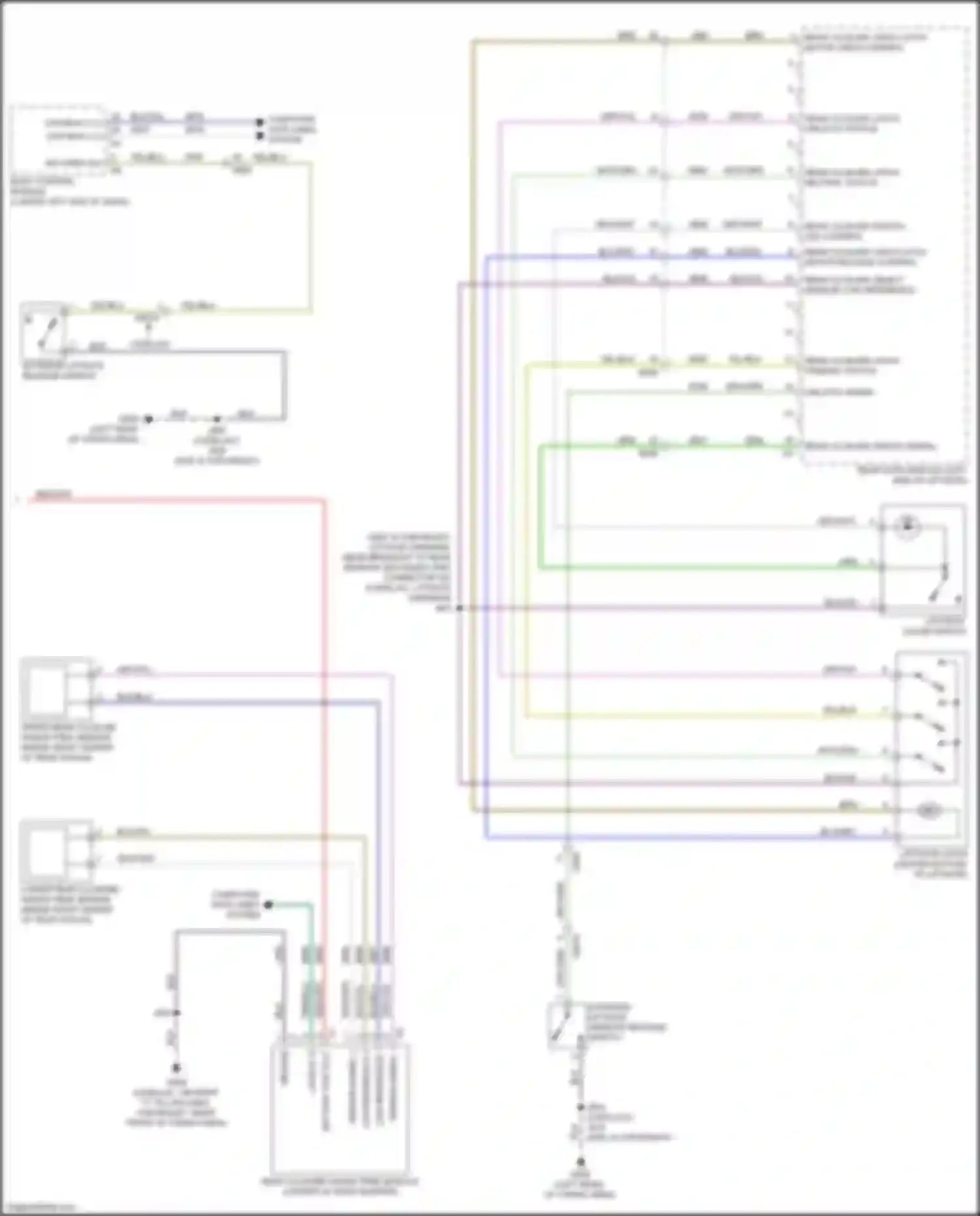 Escalade Cadillac GMT 1XX (2020-2024): Power liftgate circuit (2 of 2)